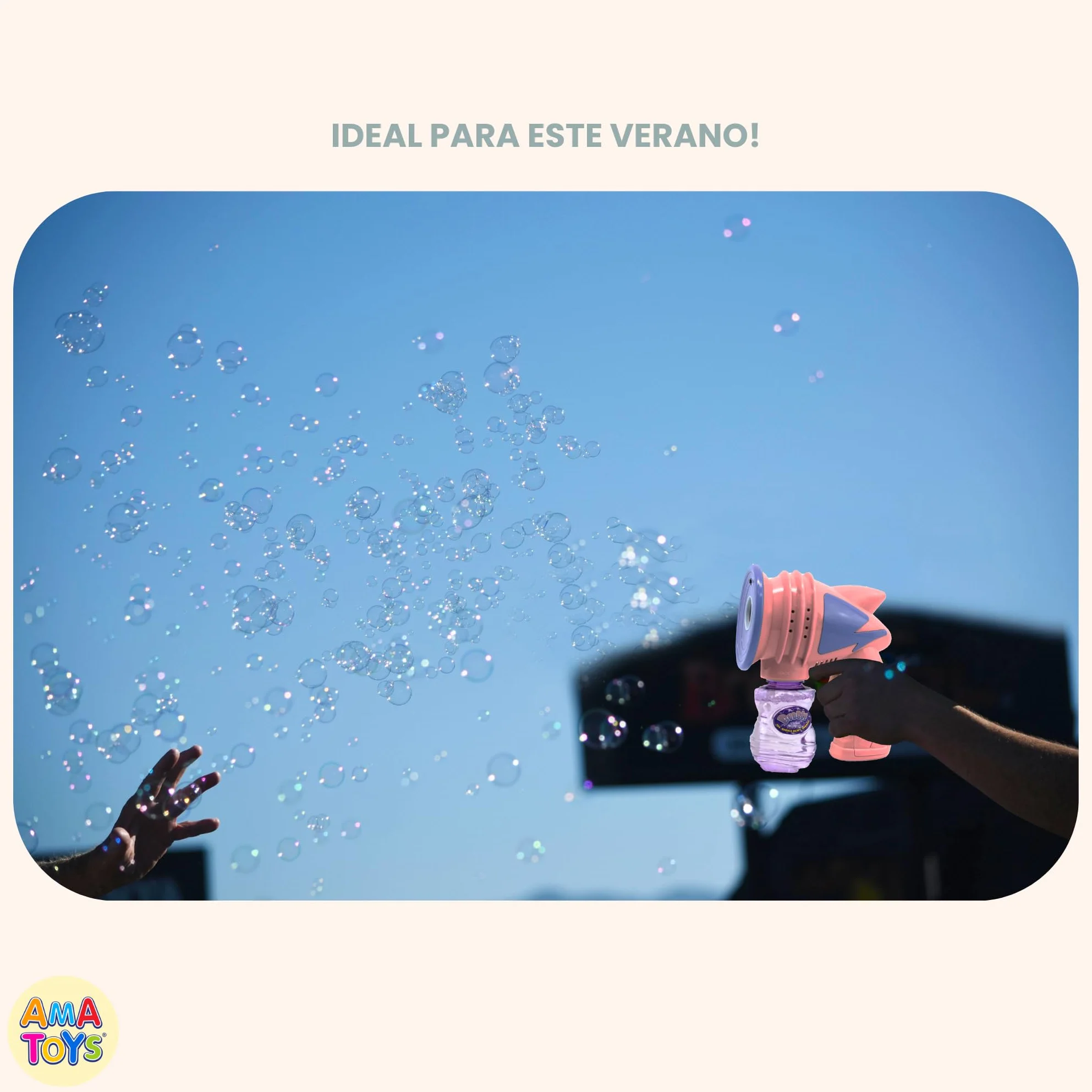 Set de 2 Pistolas de Burbujas Automatica con Luz y Musica + Botellas de Solucion – Juguete para Niños, Fiestas, Regalos y Verano al Aire Libre