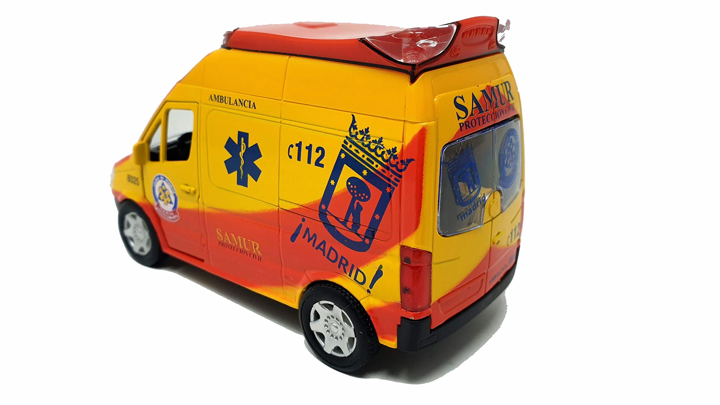 PLAYJOCS GT-8035 Ambulancia SAMUR Coche para niños y Juguetes.
