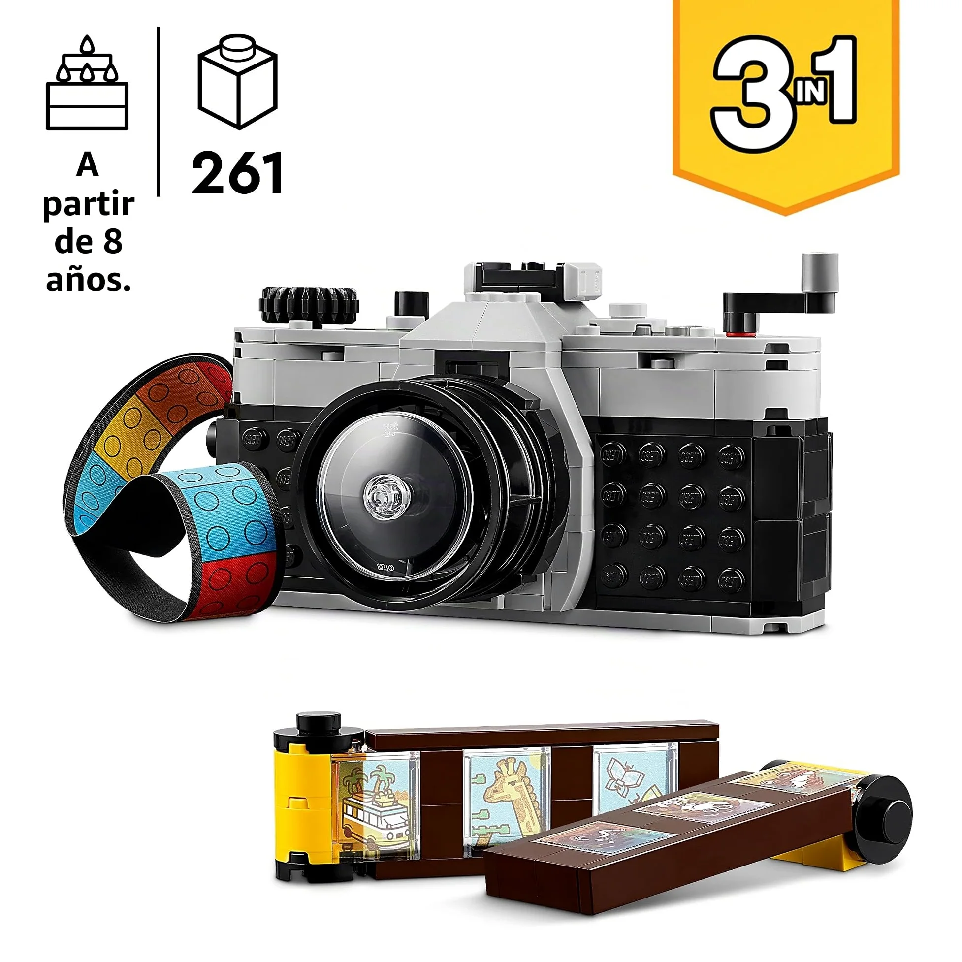 LEGO Lote Fotografía Incluye: Ideas Cámara Polaroid OneStep SX-70 (21345) Maqueta para Adultos y Creator 3 en 1 Cámara Retro (31147) de Juguete para Niños y Niñas de 8 Años o Más, Regalo Fotógrafos