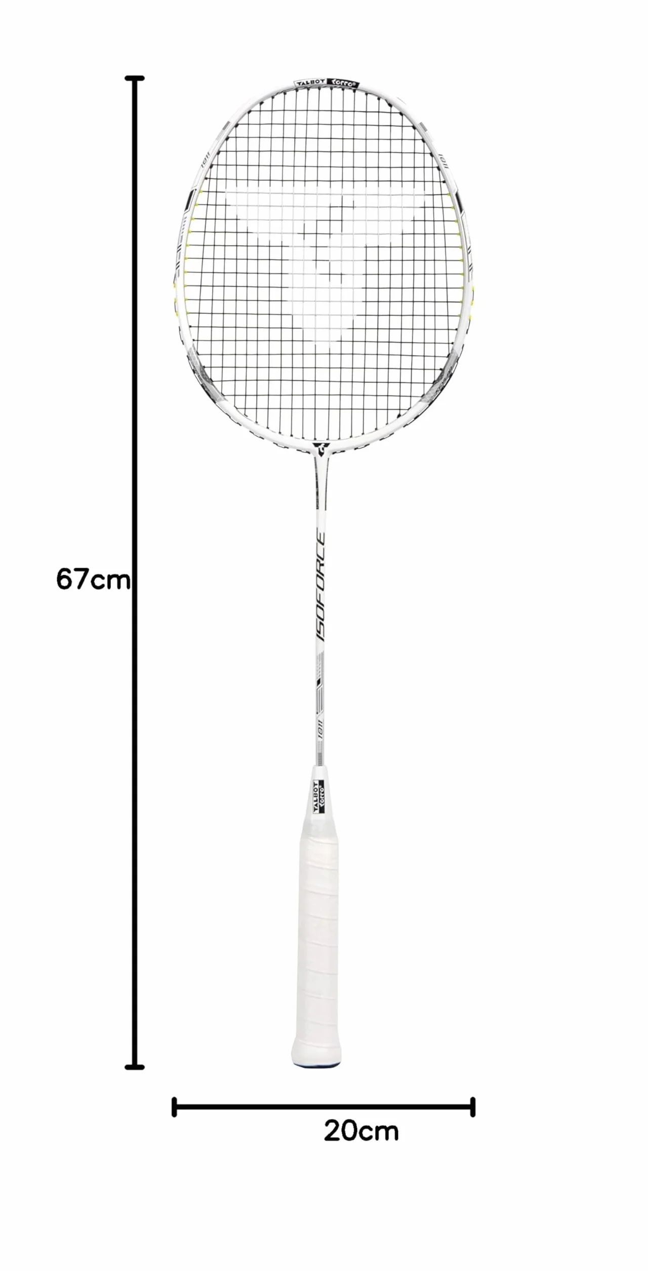 Talbot Torro Raqueta de Badminton Isoforce 1011, 100% Carbon4, Ultraligera 80 g, Mango de Grafito