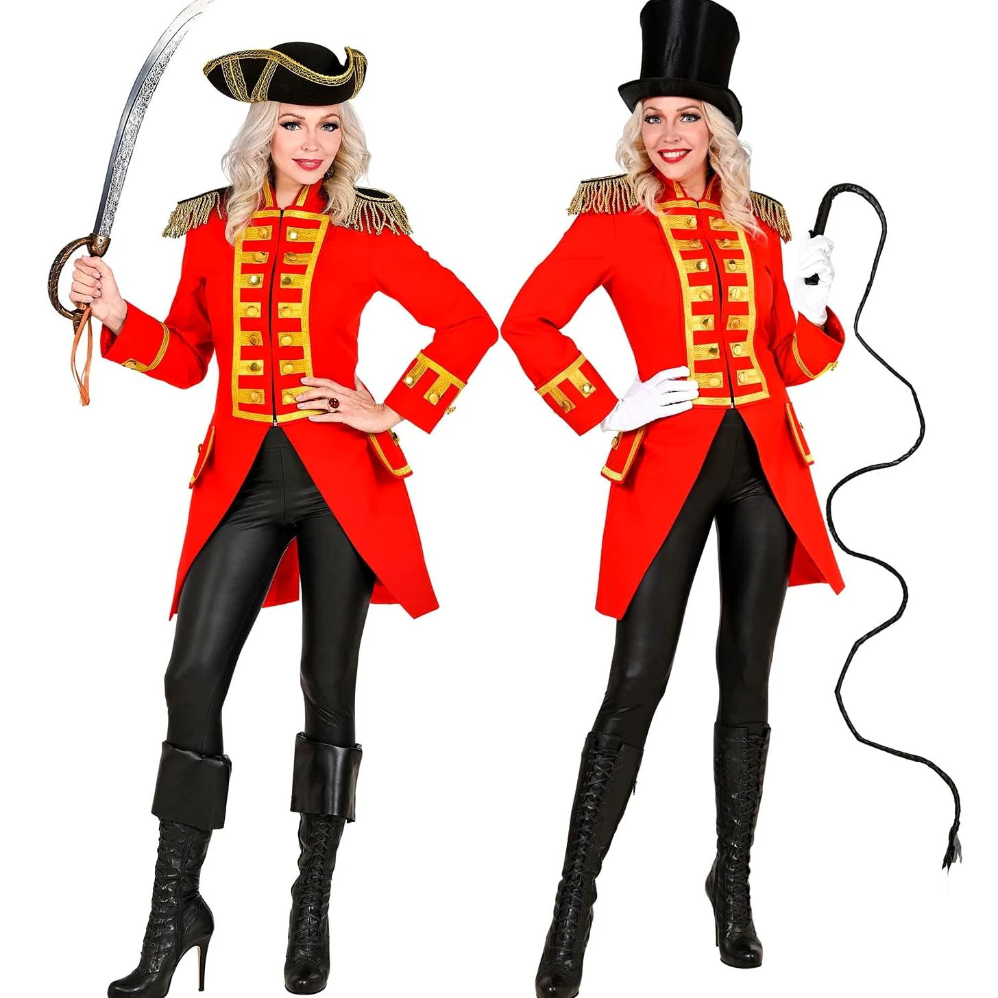 W WIDMANN MILANO Party Fashion - Traje de gala para mujer | Traje de gala para pirata, directora de circo, corista, estrella del rock, uniforme de la guardia y disfraces de carnaval