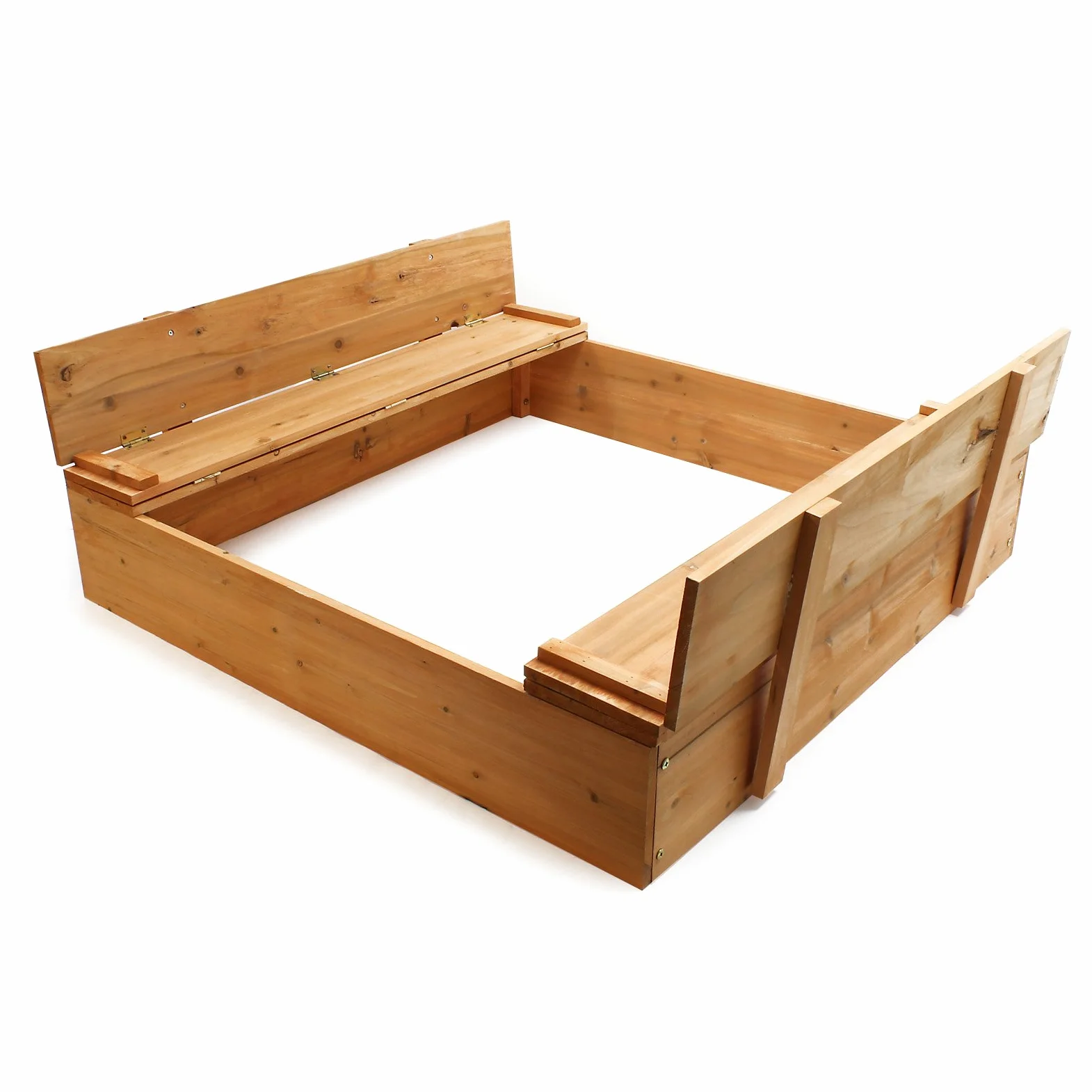 Arenero para niños con Tapa abatible Banco y Respaldo Madera Caja de Arena arenero Infantil
