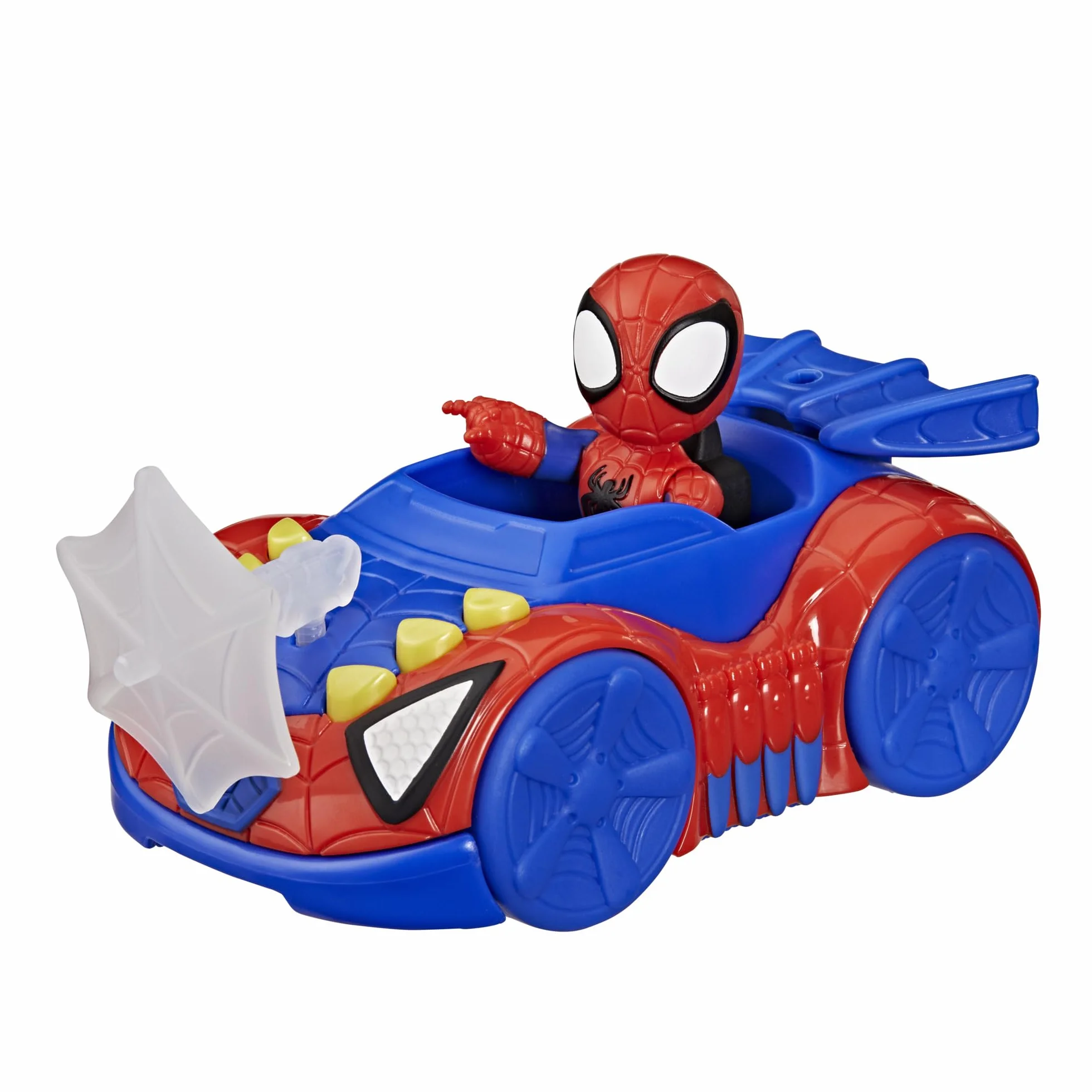 Marvel Spidey and His Amazing Friends, Bólido arácnido, Figura de acción y Coche de Juguete