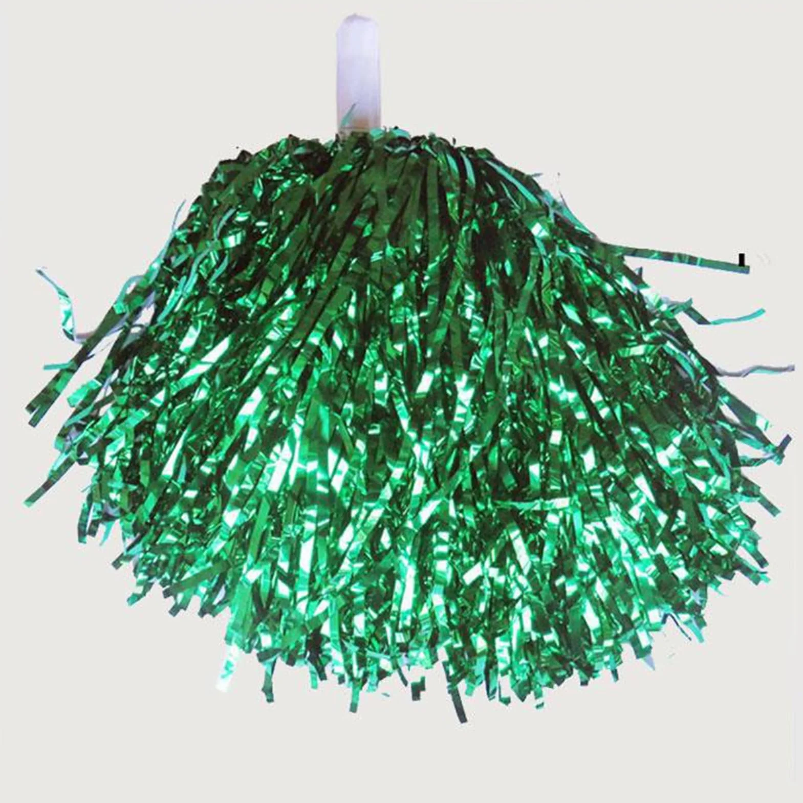 Pompones metálicos antideslizantes vibrantes para animadora baile verde 2 unidades