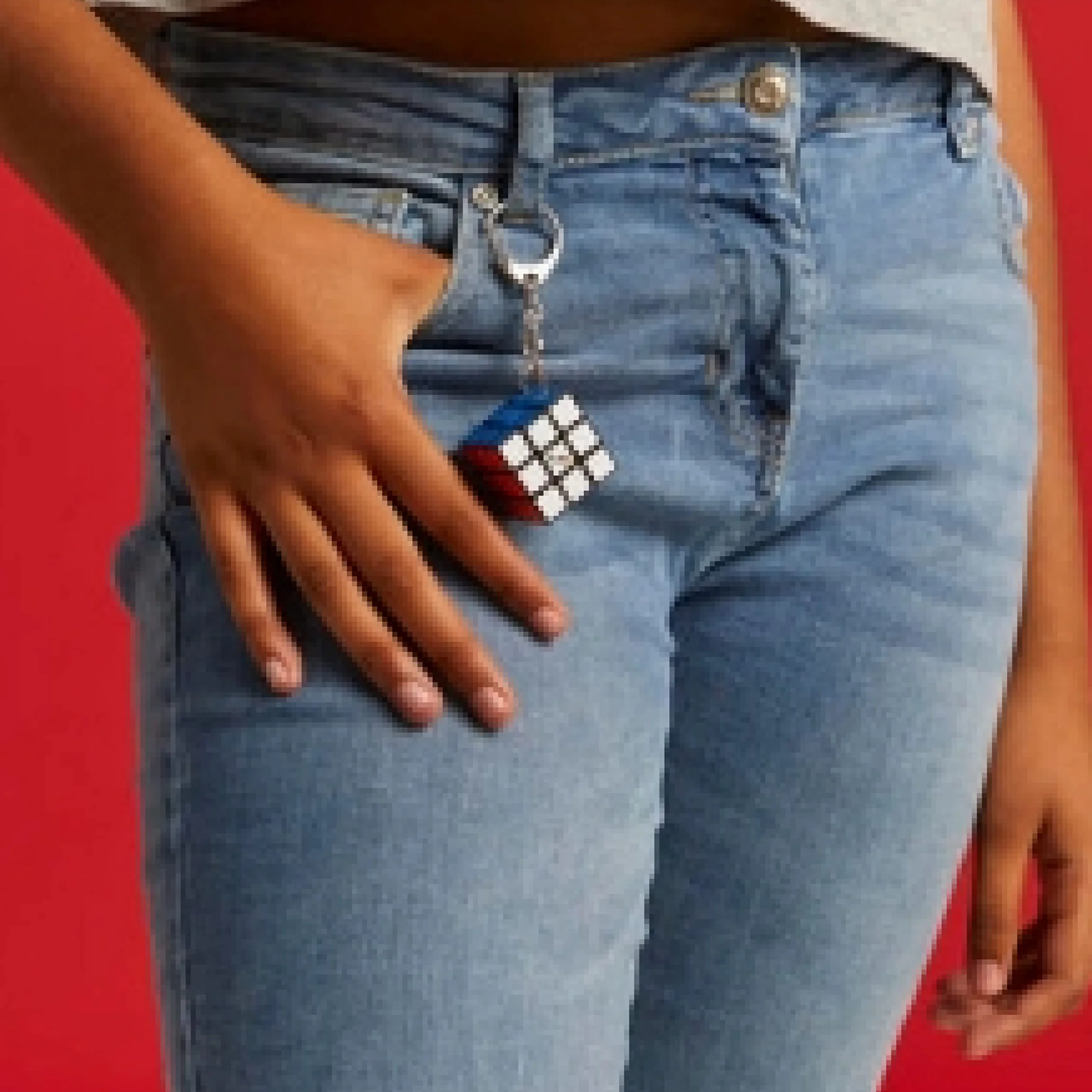 Rubik's 6064001 Llavero de Cubo con diseño de Cubo, Multicolor, 3 x 3 cm