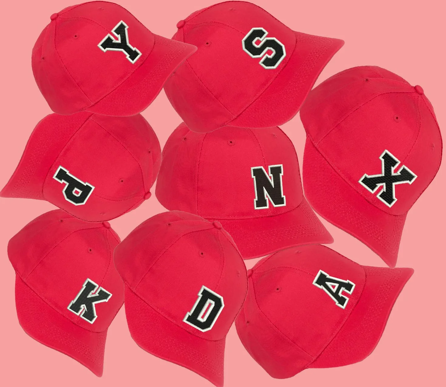 Gorra de béisbol infantil letras roja multicolor M Regular