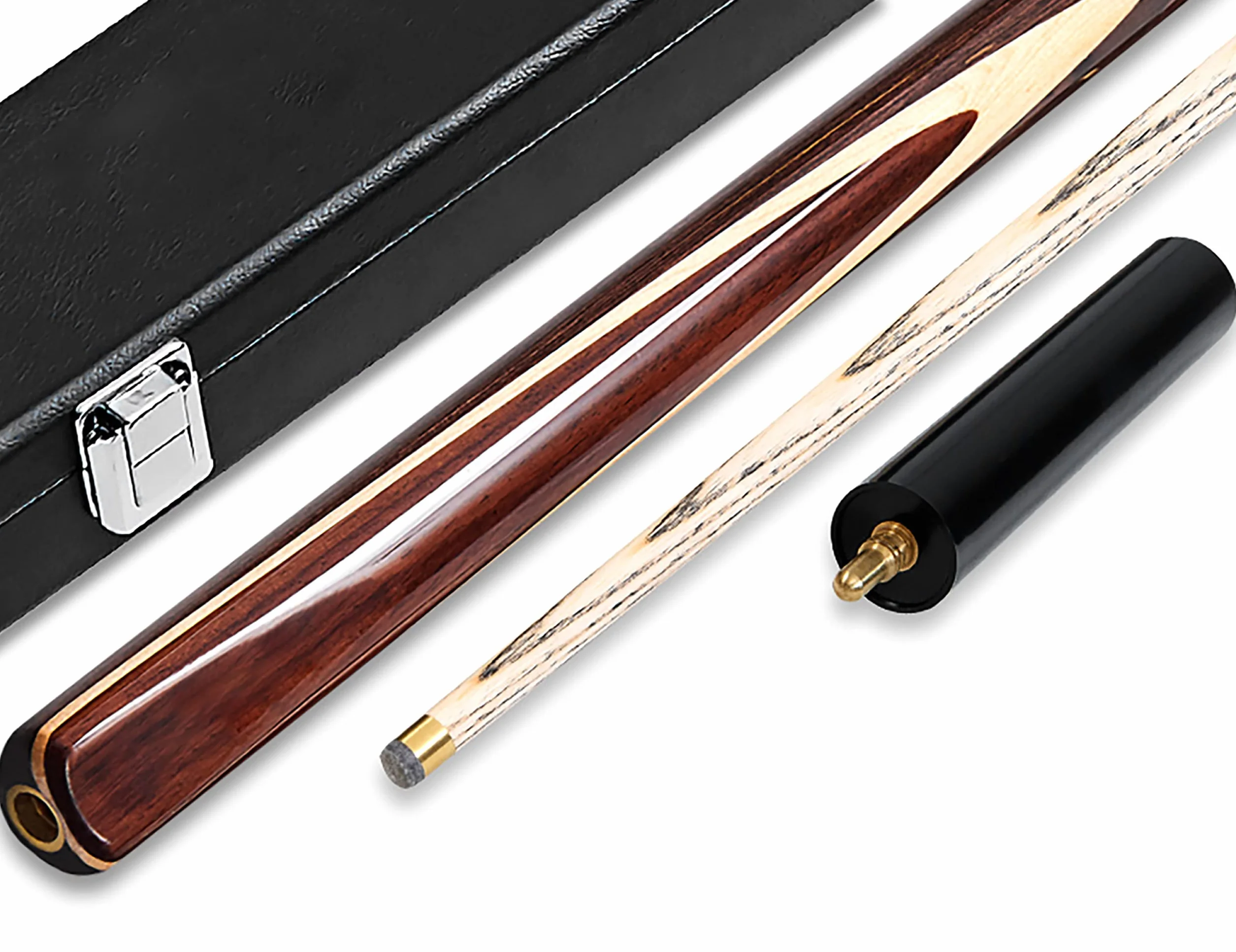 Billar Pool Cue de 57 in 18 Oz 3/4 Madera de Fresno 9mm Hecho a Mano con Varilla de Extensión