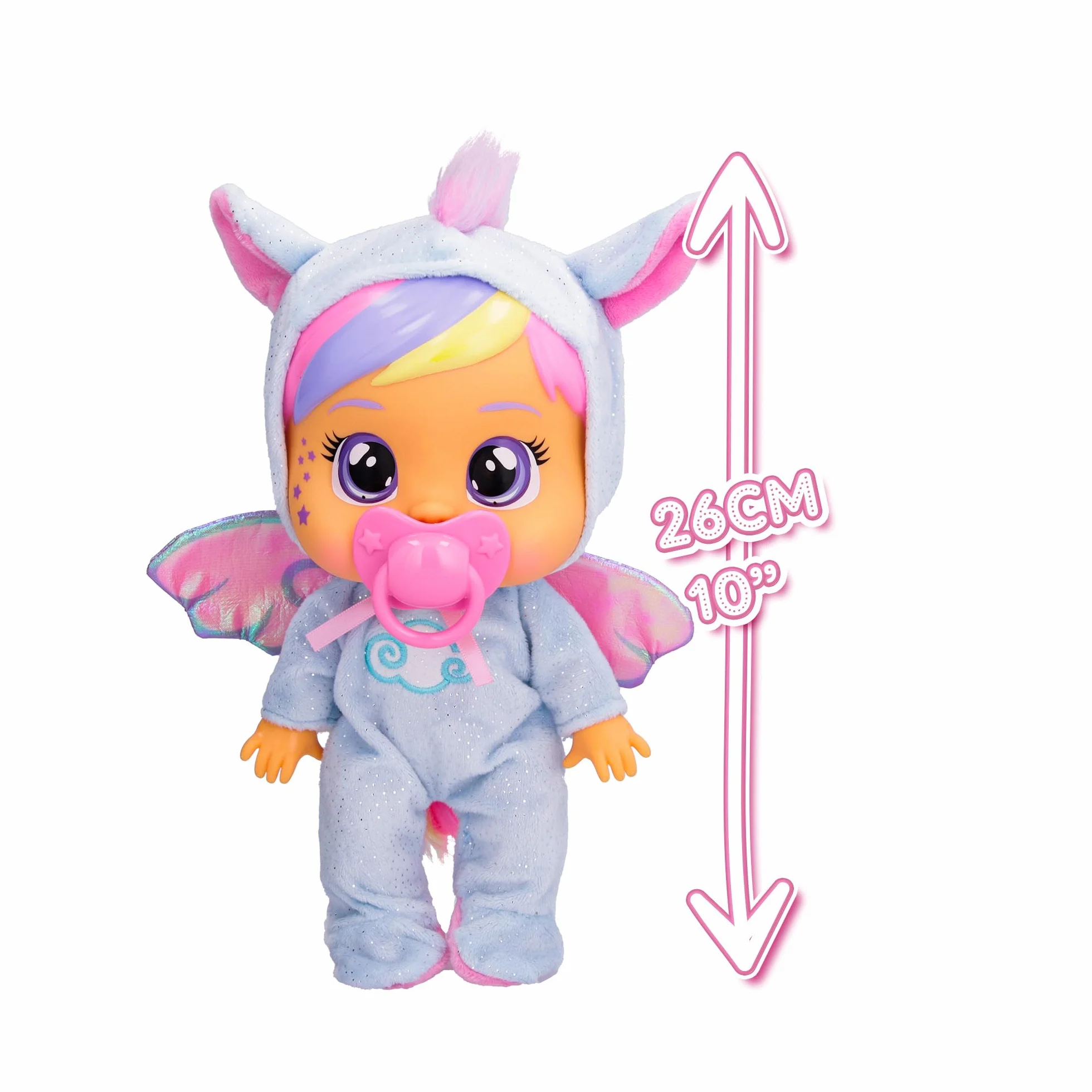 BEBÉS LLORONES Loving Care Fantasy Jenna | Muñeca bebé Que Llora lágrimas de Verdad con Pijama y 3 Accesorios - Juguete y Regalo para Niños y Niñas de 3 Años o Más