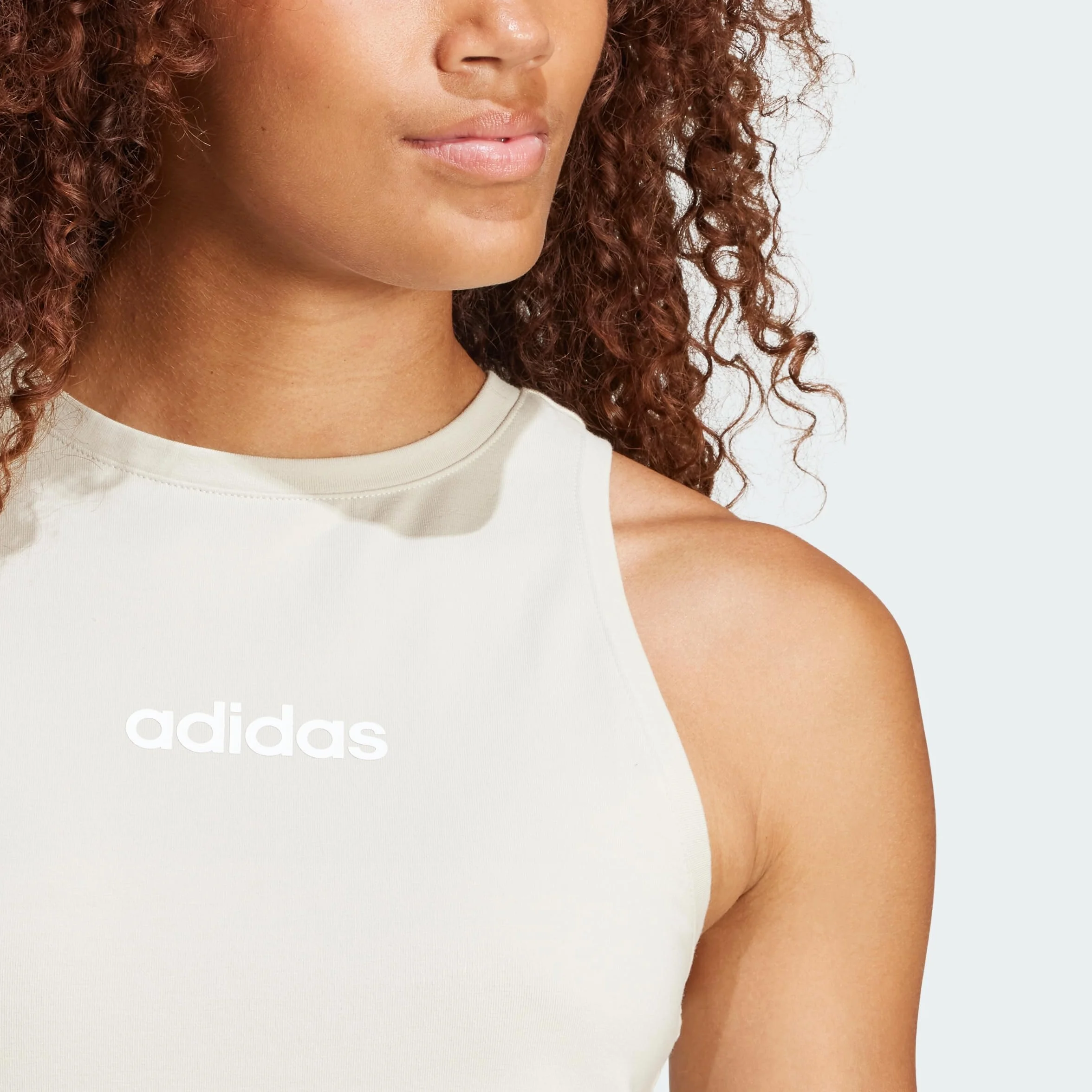 adidas Camiseta sin Mangas Essentials Linear Slim Cotton Mujer