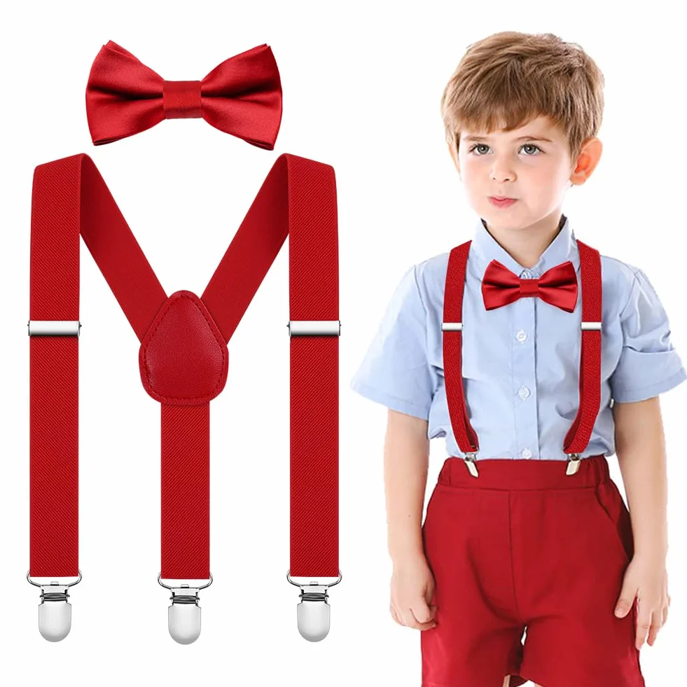 AOOWU Set de Tirantes y Pajaritas Hombre 2.5cm Ajustable Elegante Retro Accesorio Traje