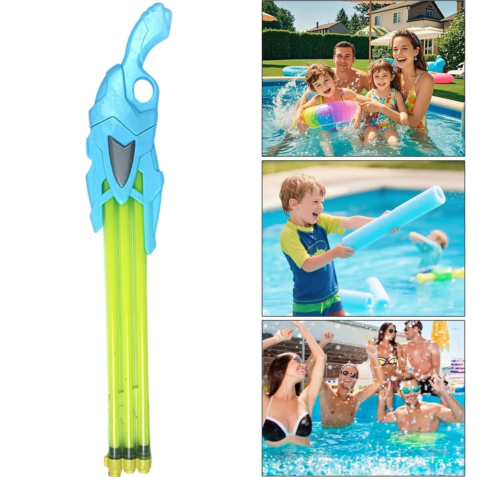 De Agua para Niños Juguete Veraniego Exterior Multitubo Extraíble | Juguetes Combate Acuático Infantiles Niños Adultos Cumpleaños Parque Camping Jardín Césped Patio Trasero Reuniones