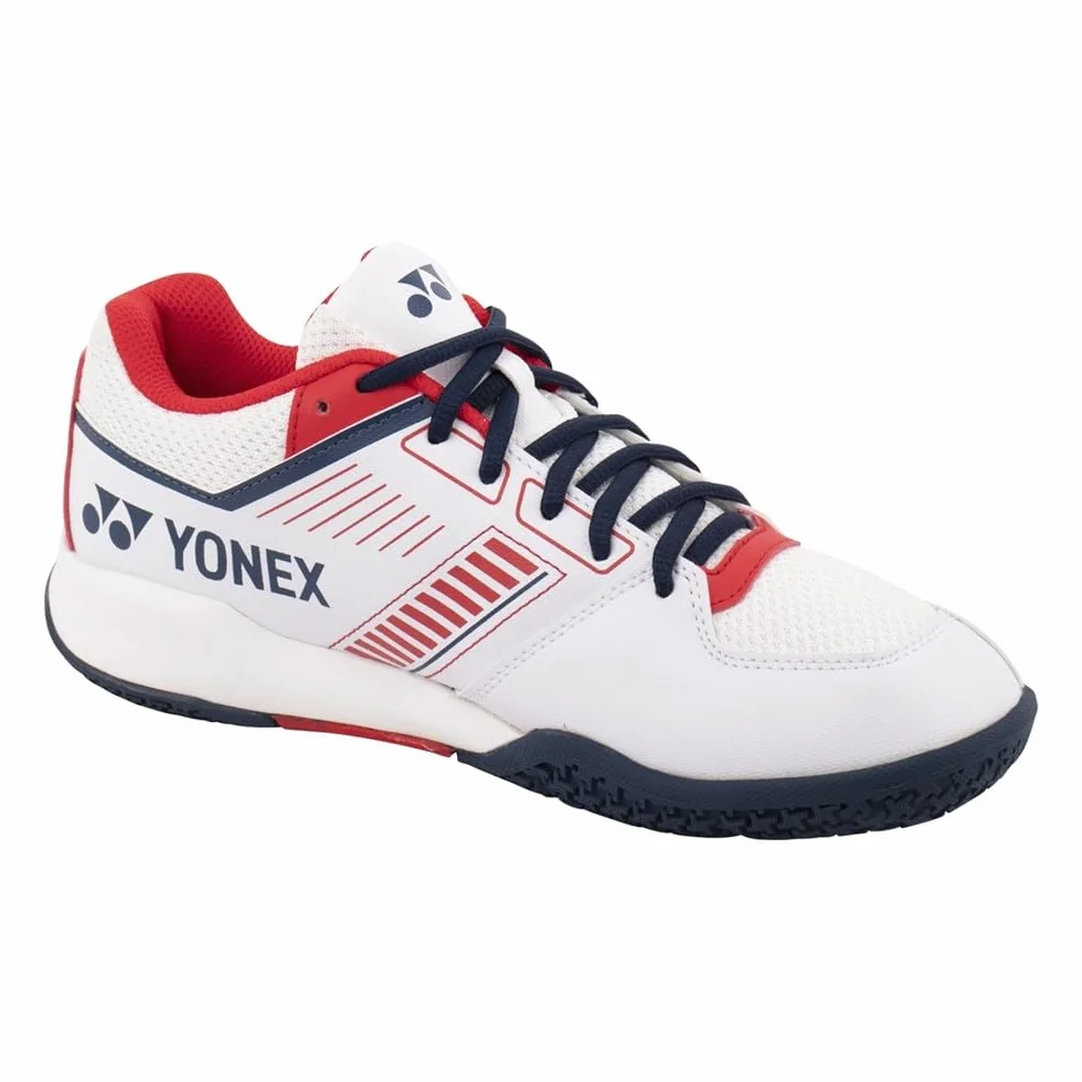 YONEX Power Cushion Strider Flow SHBSF1W - Zapatos anchos Badminto - Blanco/Rojo