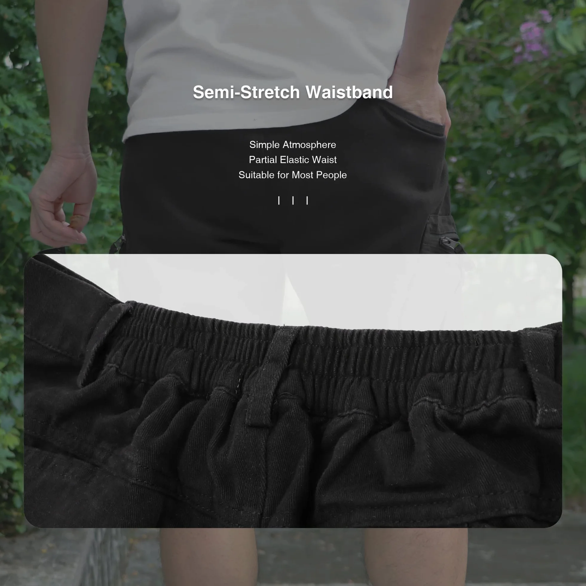 Pantalones Cortos de Combate Hombre Algodón Múltiples Bolsillos Casual