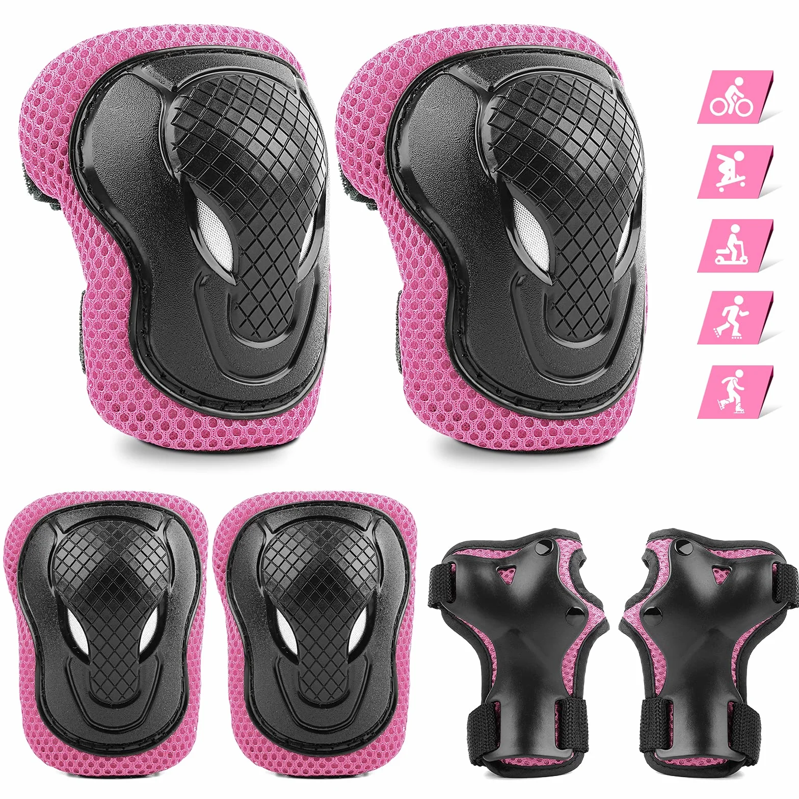 Rodilleras y Coderas para Patines en Linea, Ciclismo para Niña y Niño