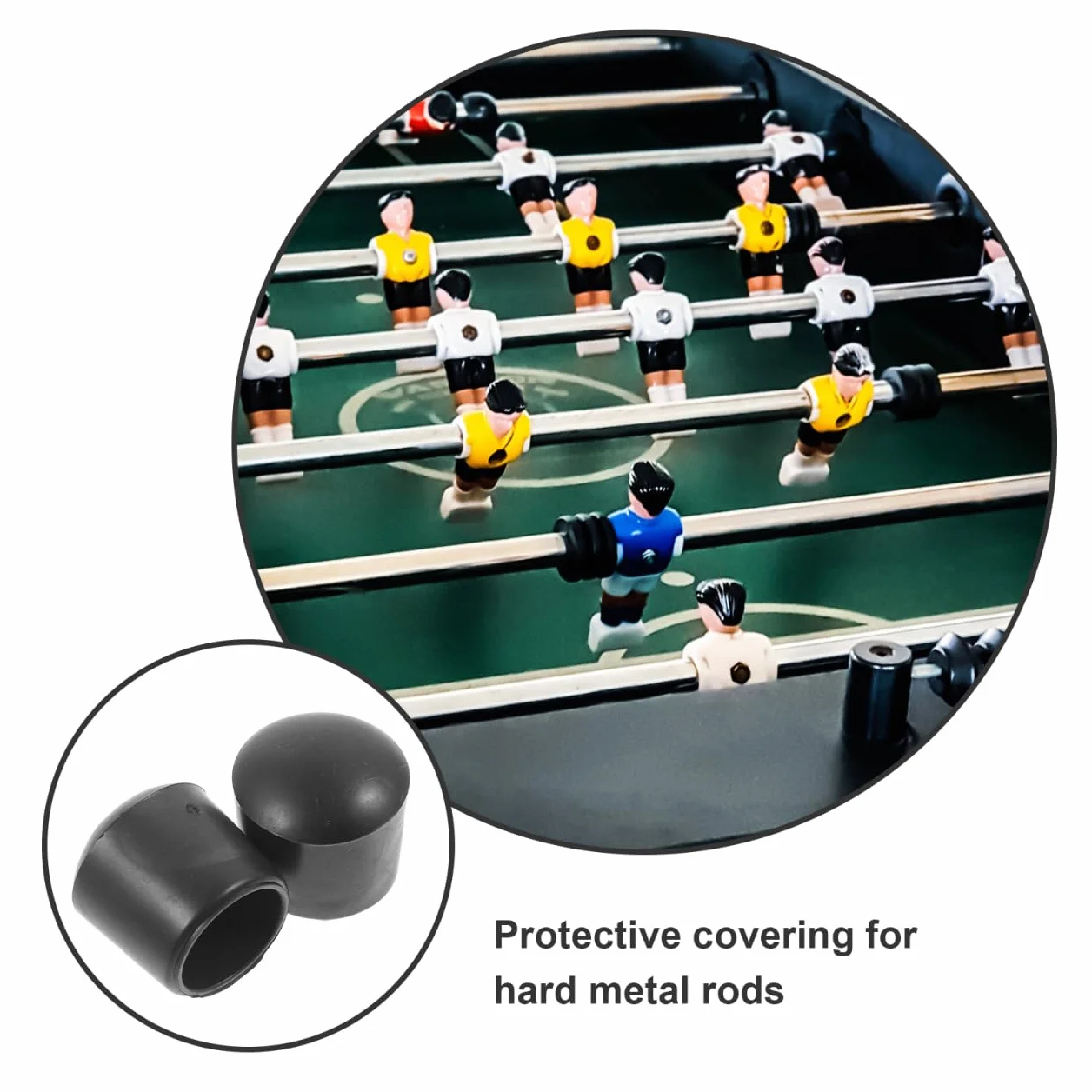 Tapones de seguridad para futbolín de 16 mm, accesorios de mesa para asegurar las barras y proteger al jugador