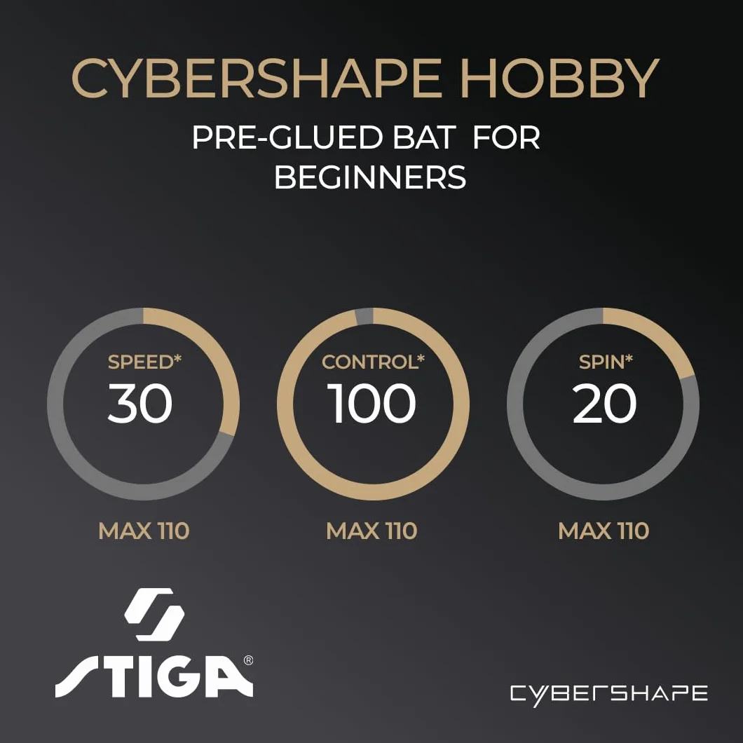 STIGA Cybershape Hobby Raqueta de Tenis de Mesa para Todos los Niveles