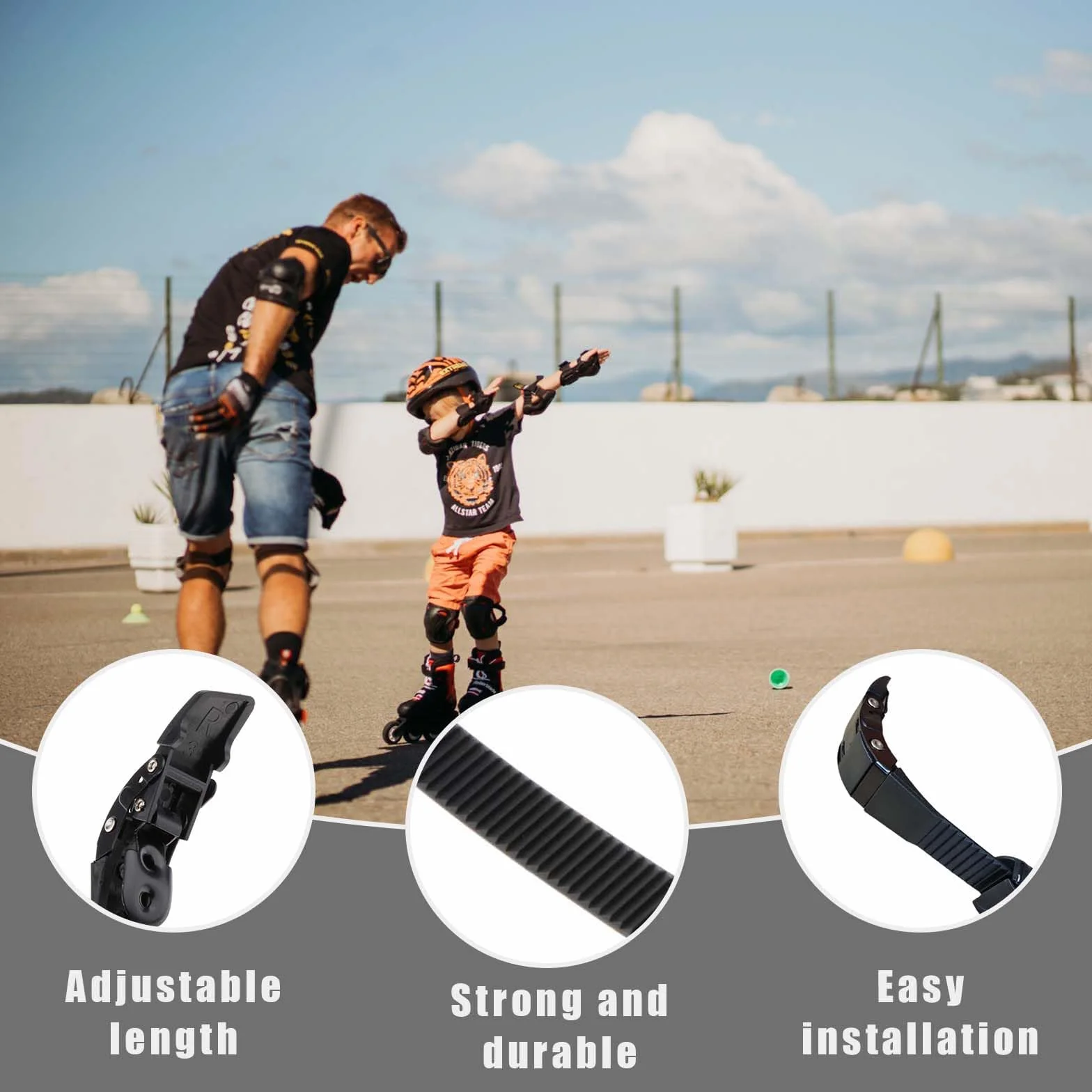 Correas de fijación para Patines, Hebilla de Repuesto, 2 Piezas