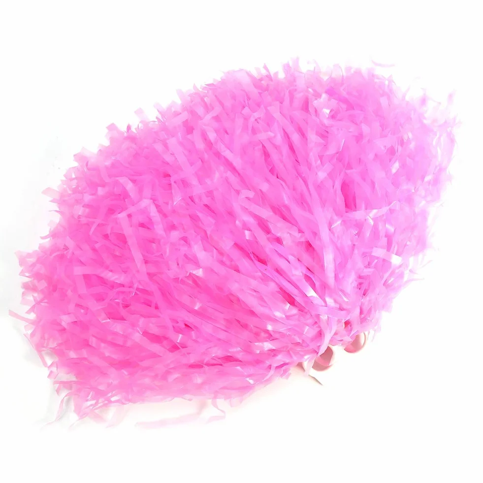 ANGGREK Pompones de Animadora Rosa 2 Piezas con Anilla 50g Cada Uno para Baile Deporte Escolar