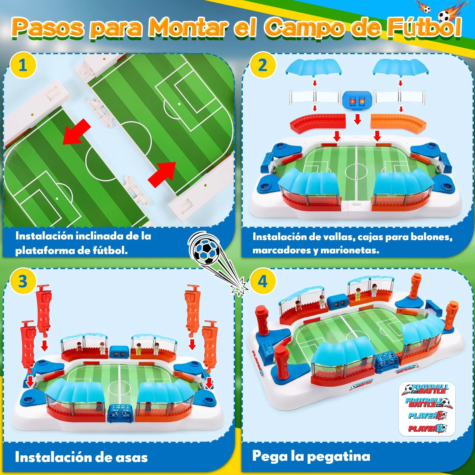 Mini Futbolines para Niños Adultos - Juegos de Mesa Interactivos