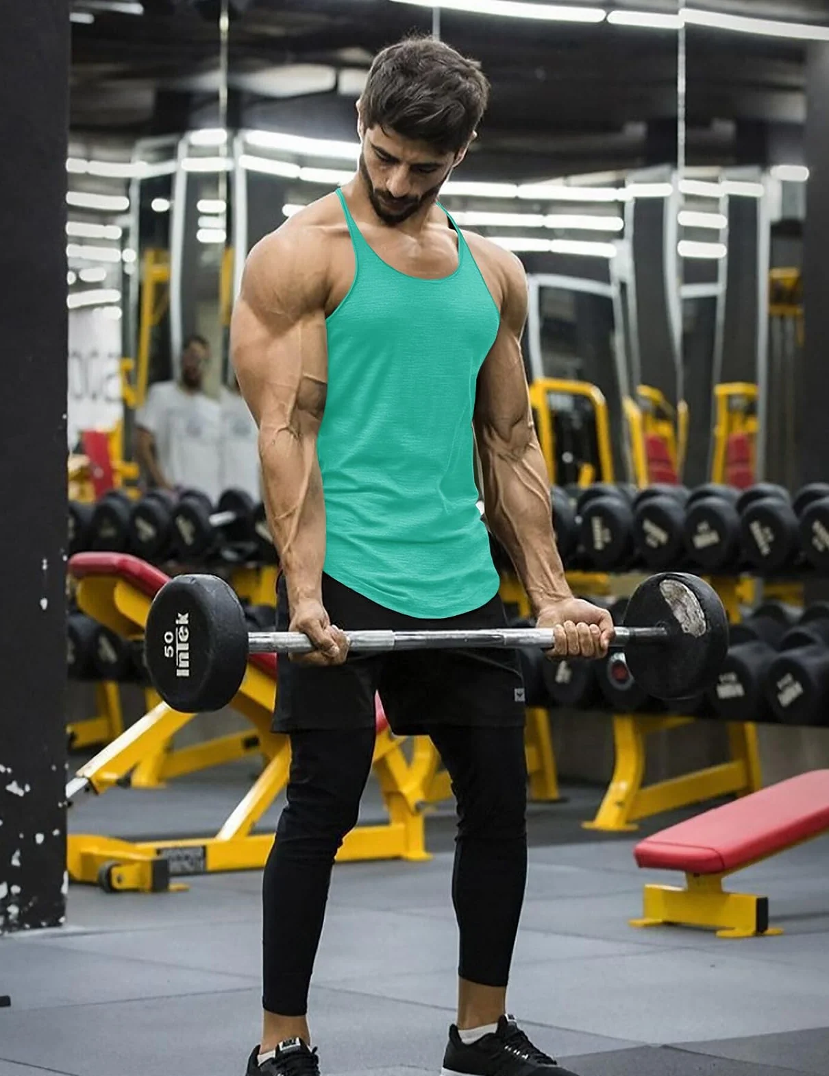 Muscle Cmdr Camiseta sin Mangas de Entrenamiento para Hombre, Camiseta de Fitness con Espalda en Y