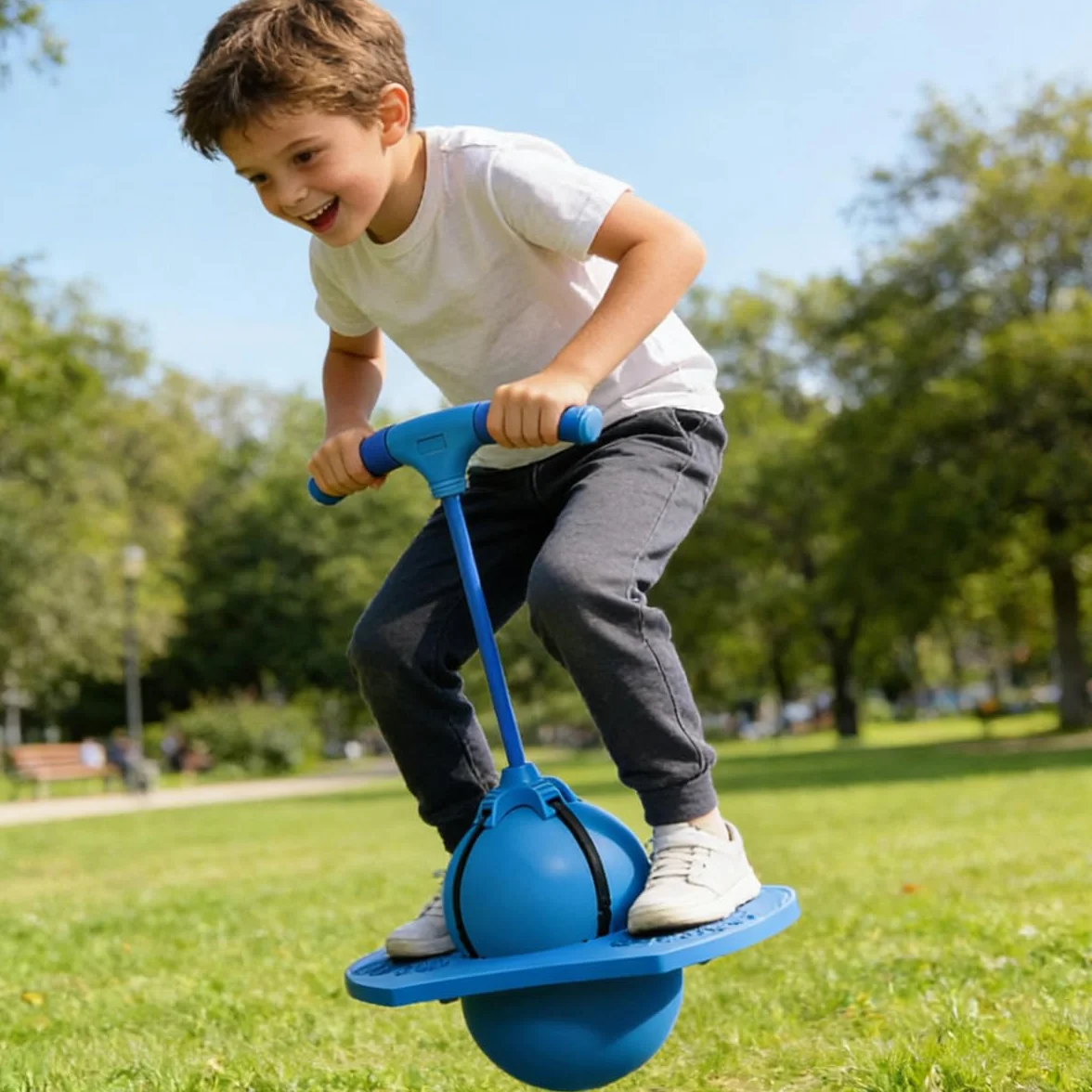 Pelota de Salto de Pogo, Pogo Balón de Salto, Pelota de Salto de Equilibrio, para Entrenar el Equilibrio, usable en salón, terraza y jardín, con Bomba (Rosa)