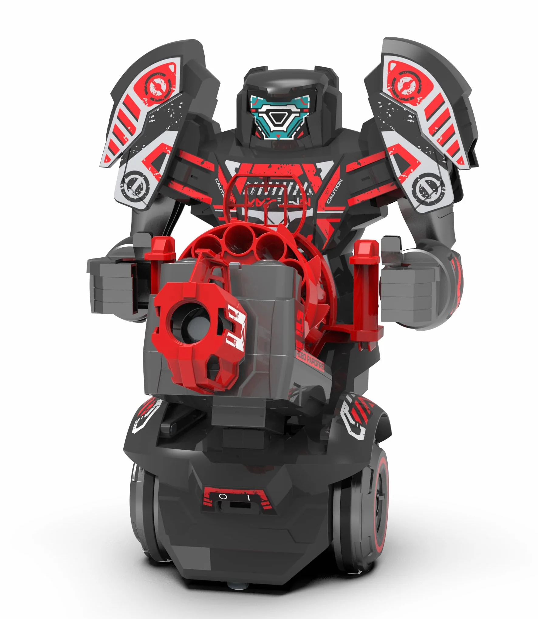 YCOO Robo Rapidfire, Robot con Luces led en la Cara y Efectos de Sonido, 2 Formas de Juego, dirigida y autónoma, dispara Dardos Desde el Mando, Funciona con Pilas, Bizak (62008528)