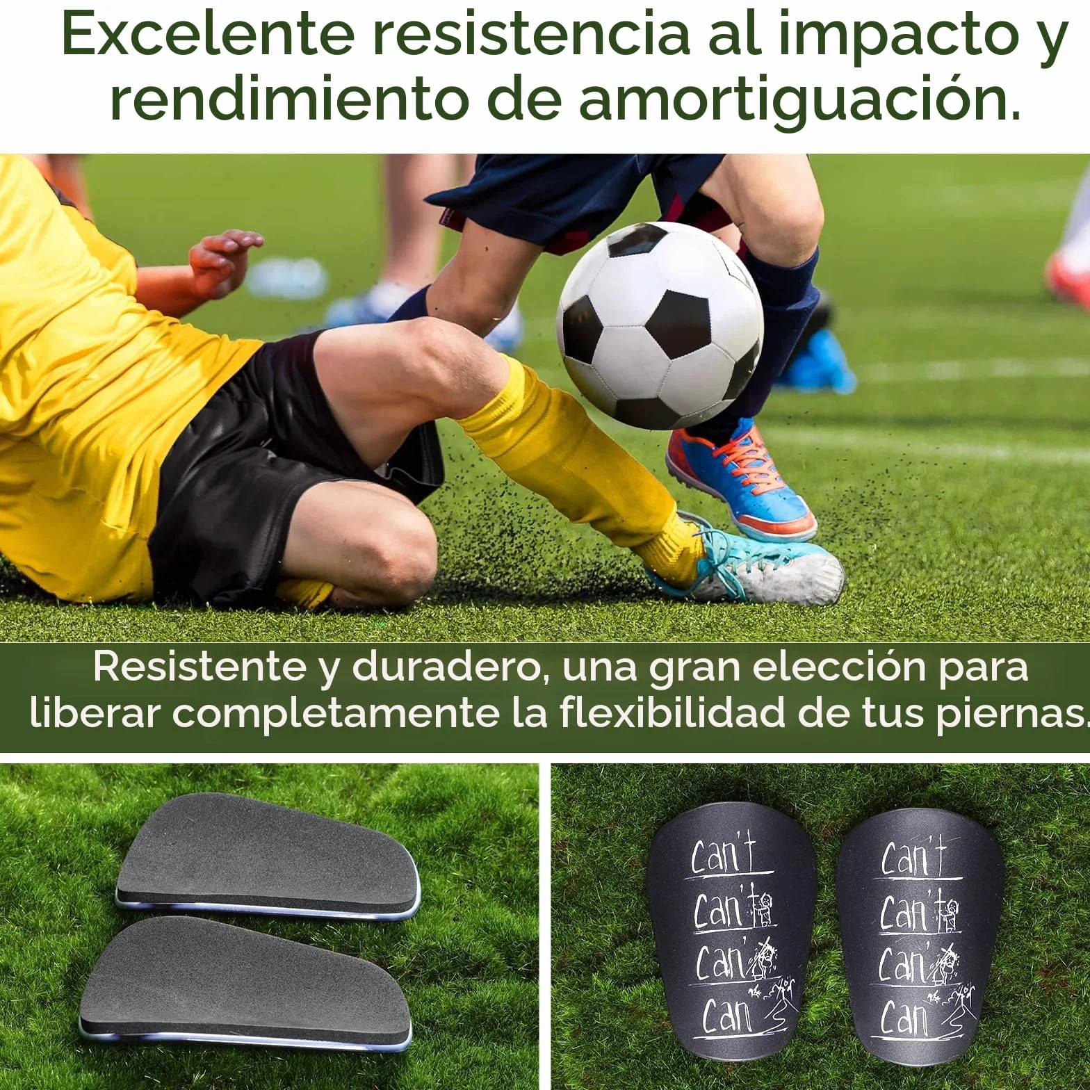Tyqour mini espinilleras de fútbol para niños protectores de espinillas