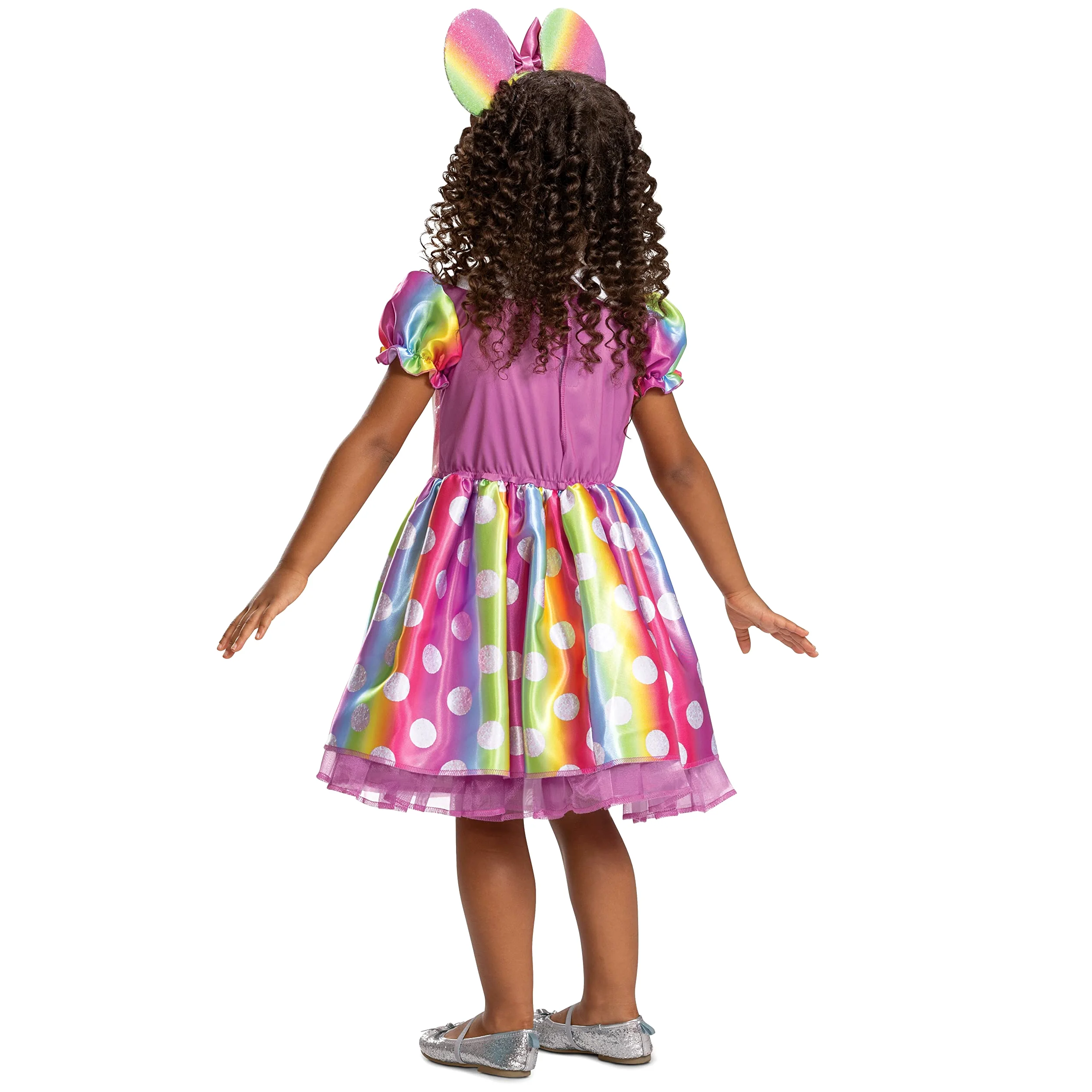 Disfraz de Minnie Mouse arcoíris, disfraz oficial de Minnie Mouse de Disney para niñas