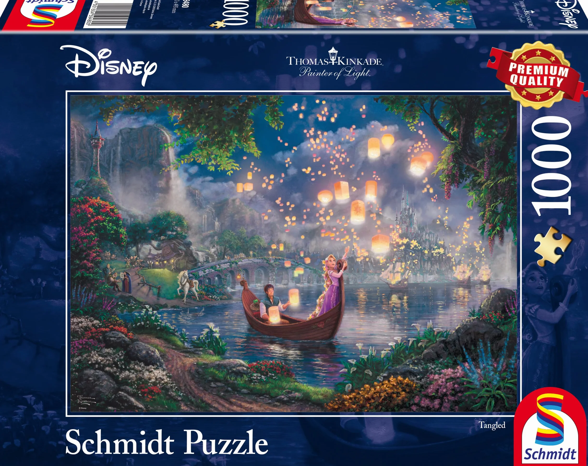 Schmidt Spiele 59480 Disney Rapunzel Thomas Kinkade Repelsteeltje Jigsaw Puzzle, Multi-Colour, 1000 stukjes