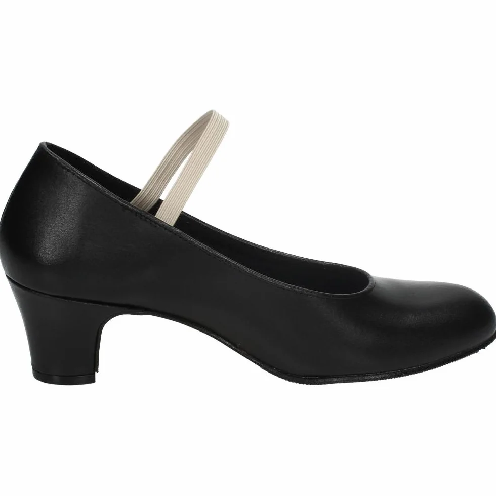 Zapato Flamenco Piel NIÑA TACÓN Negro MADE IN SPAIN 16