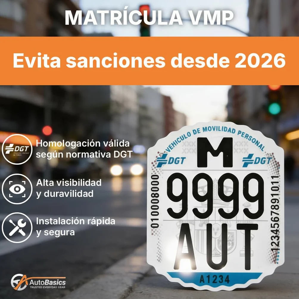 Matrícula Patinete Eléctrico VMP Homologada DGT – Placa Identificativa Vehículo Movilidad Personal Obligatoria 2026