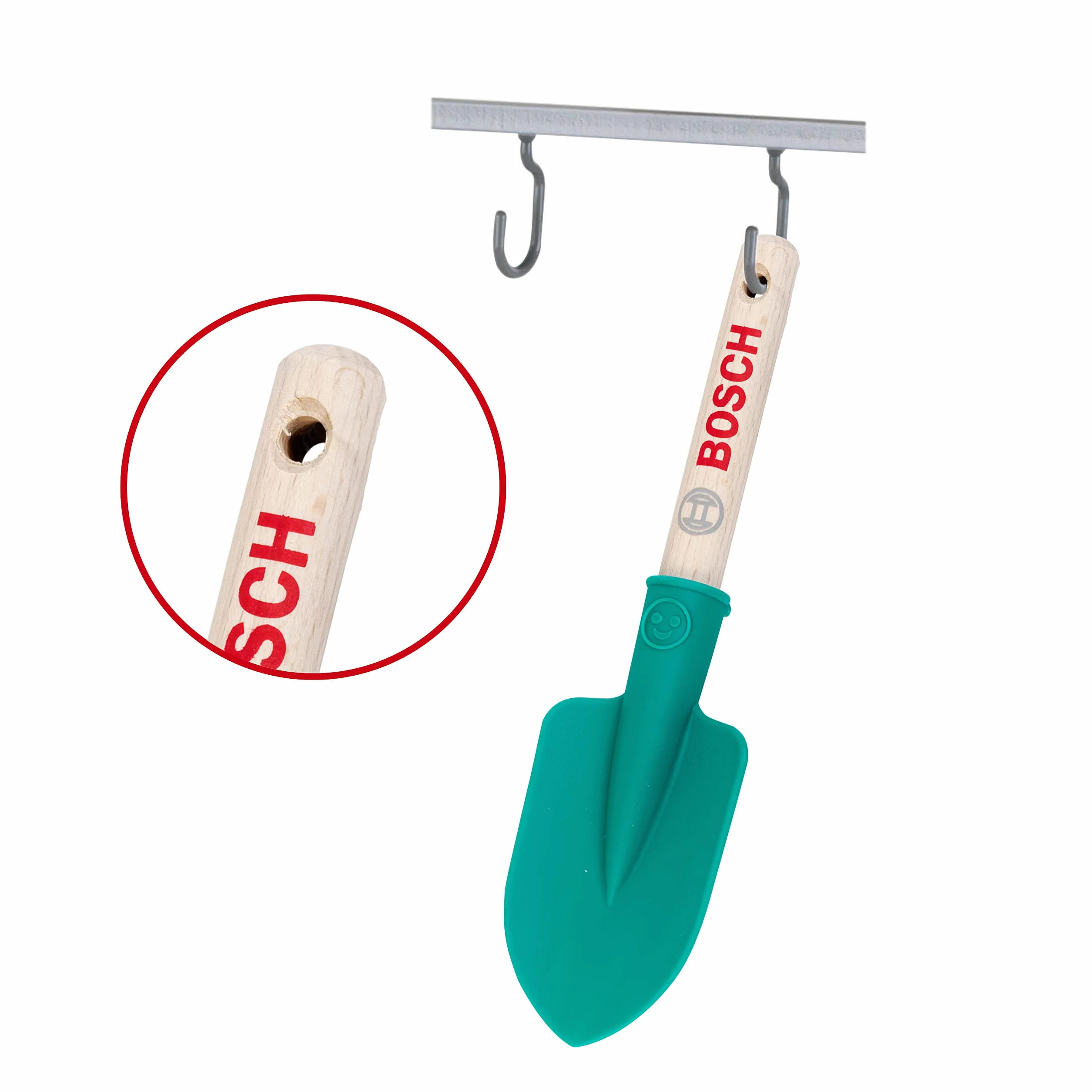 Theo Klein 2711 Kit de Herramientas de jardín de Mano Bosch, 4 Herramientas de jardinería para niños, Pala Cuadrada, rastrillo, Pala y azada, Juguetes para niños a Partir de 3 años