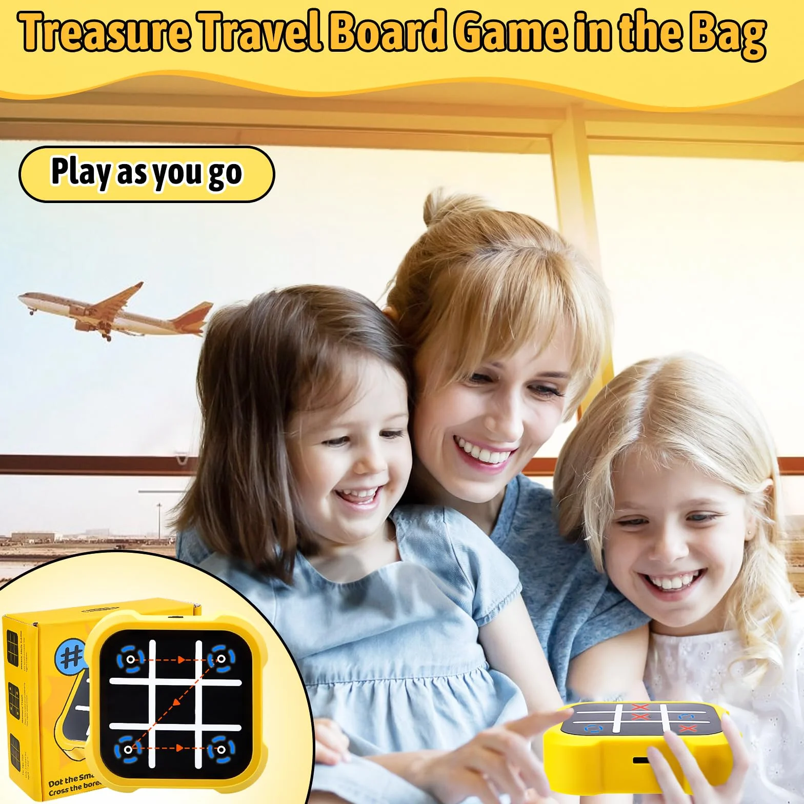 Electrónico Tic Tac Toe Bolt, Juego de Viaje Portátil 3 en 1 Para Niños, Educación y Crecimiento de la Memoria, Juego Familiar Clásico Para Padres e Hijos en Interiores (A)