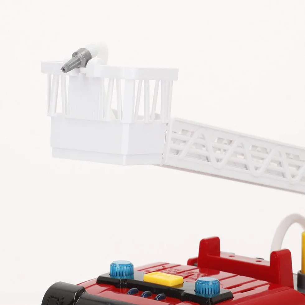 ColorBaby Speed & Go Camión Bomberos Juguete, con Luces y Sonidos, Grúa y Manguera interactivas, Agua de Verdad, Sistema de fricción, Escala 1:14, Rescate, para niños a Partir de 3 años (39063)