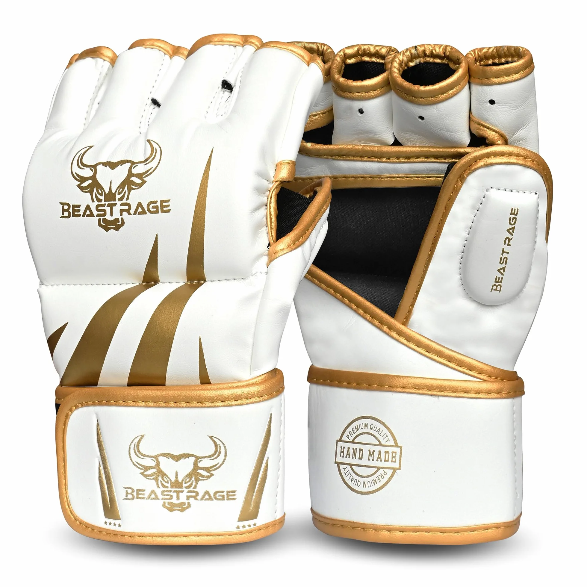 BEAST RAGE Guantes MMA para hombre grappling Muay Thai kickboxing con soporte muñeca almohadilla amortiguadora