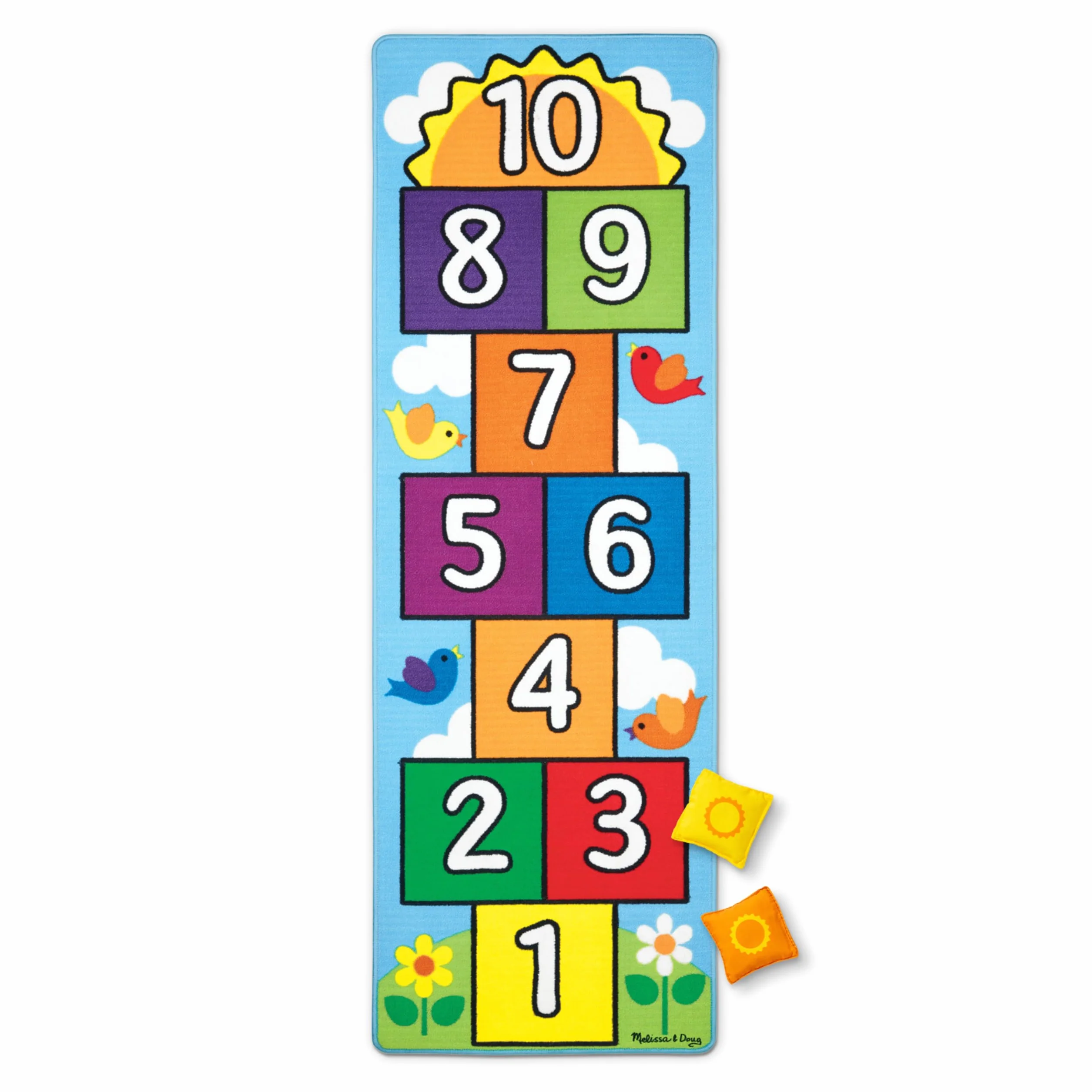 Melissa & Doug - Alfombra Tejida, Hop & Count Hopscotch Rug (19402)
