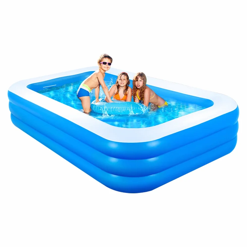 GALAXYER Piscina Hinchable, Piscina Hinchable Familiar de 3 Anillos para niños pequeños y Adultos, Piscina de jardín Exterior Interior, 210 x 135 x 60 cm