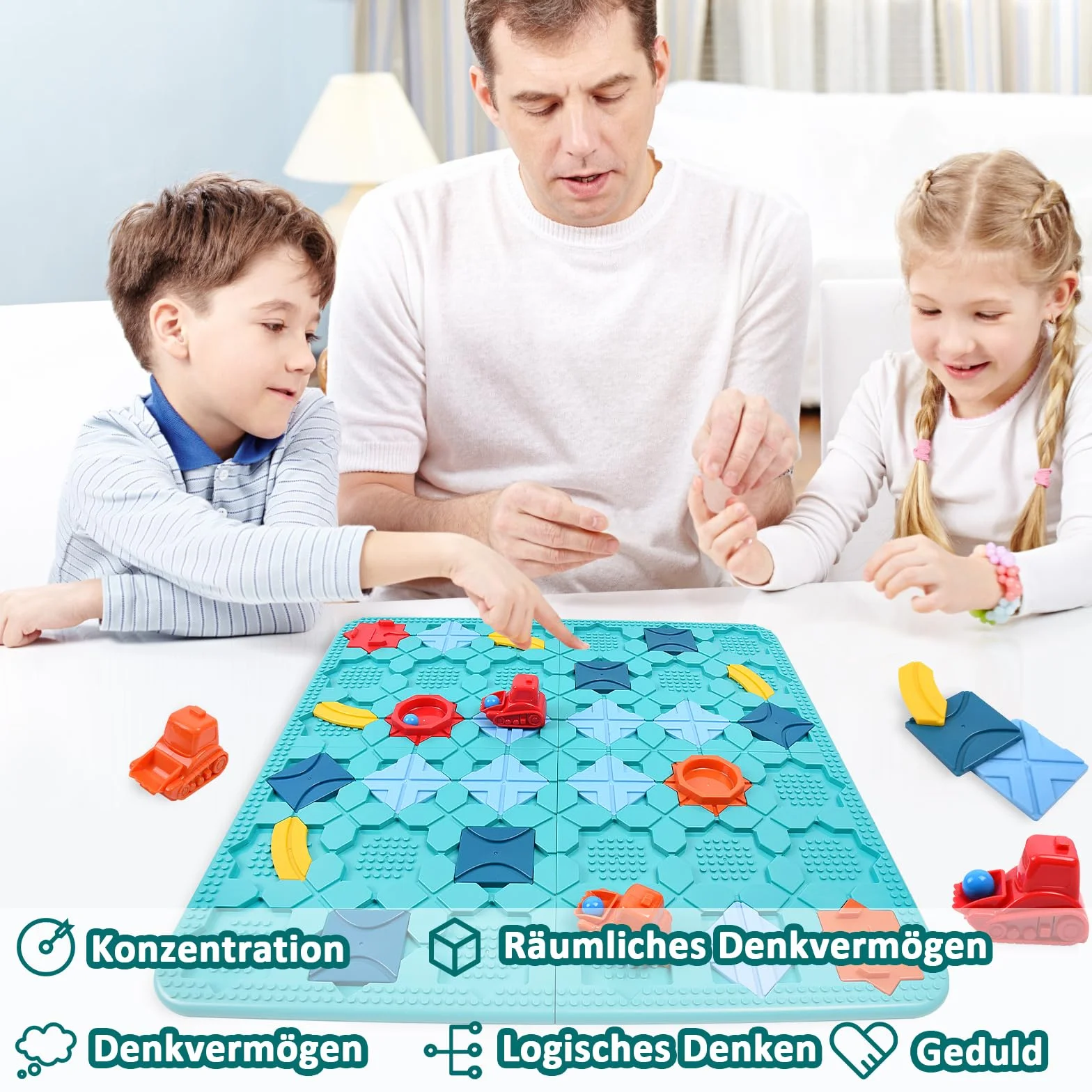 Herenear Laberinto de Construcción de Carreteras, Laberinto de Carreteras, Juego de Construcción de Caminos Lógicos, Laberinto de Camino de Empalme Juguetes Educativos para Ninos