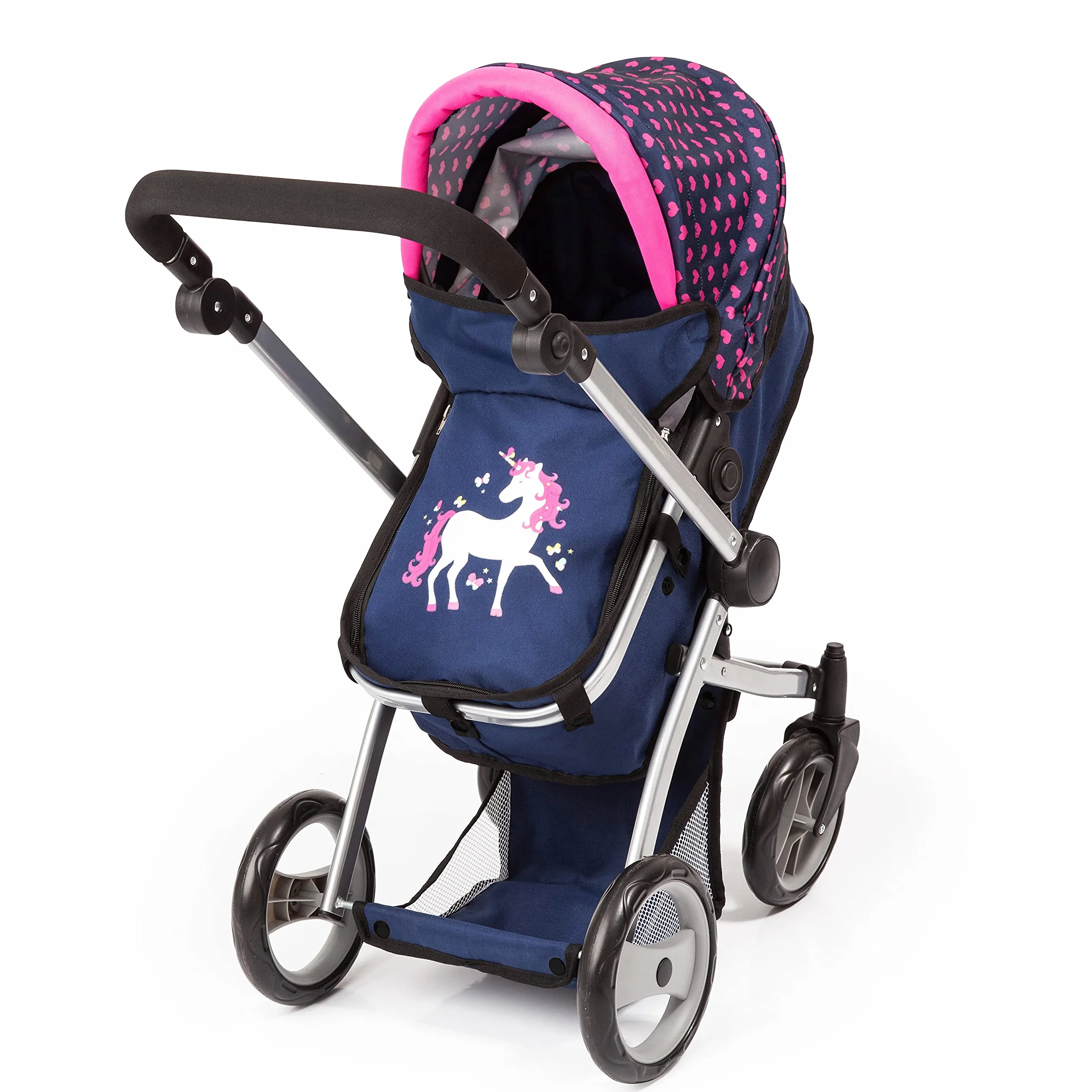 Bayer Design Set de Cochecito para muñecas Grandes Combi Milano Altura Ajustable