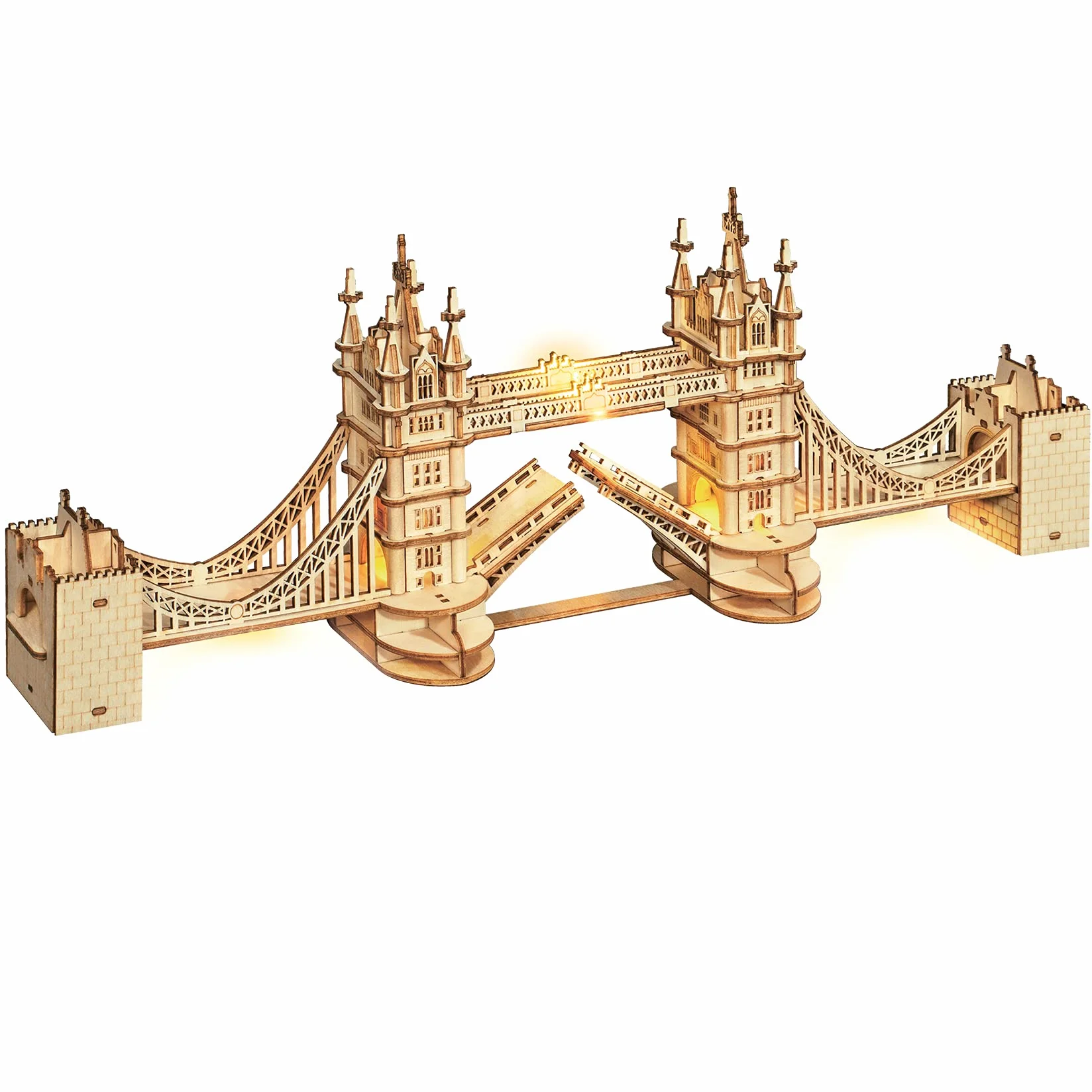 Rolife Puzzle 3D Madera Antiguo Maquetas para Montar para Construir Adultos Niñas Puente de la Torre 113 Piezas, Tower Bridge, Sin Pilas en el Paquete