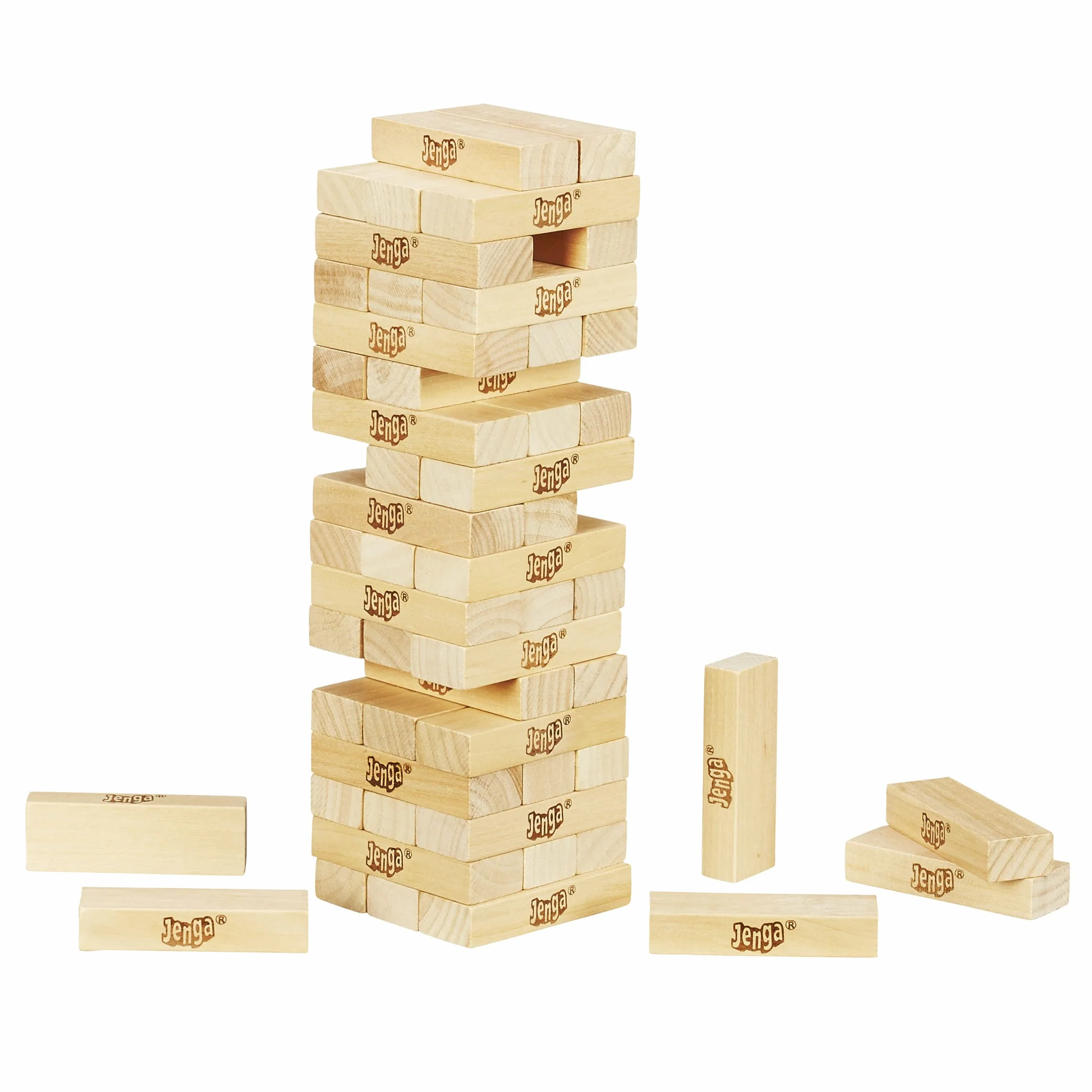 Hasbro Gaming Jenga, Juegos de Mesa para Niños y Niñas de 6 Años o Más, Fiestas con Amigos, Habilidad y Estrategia