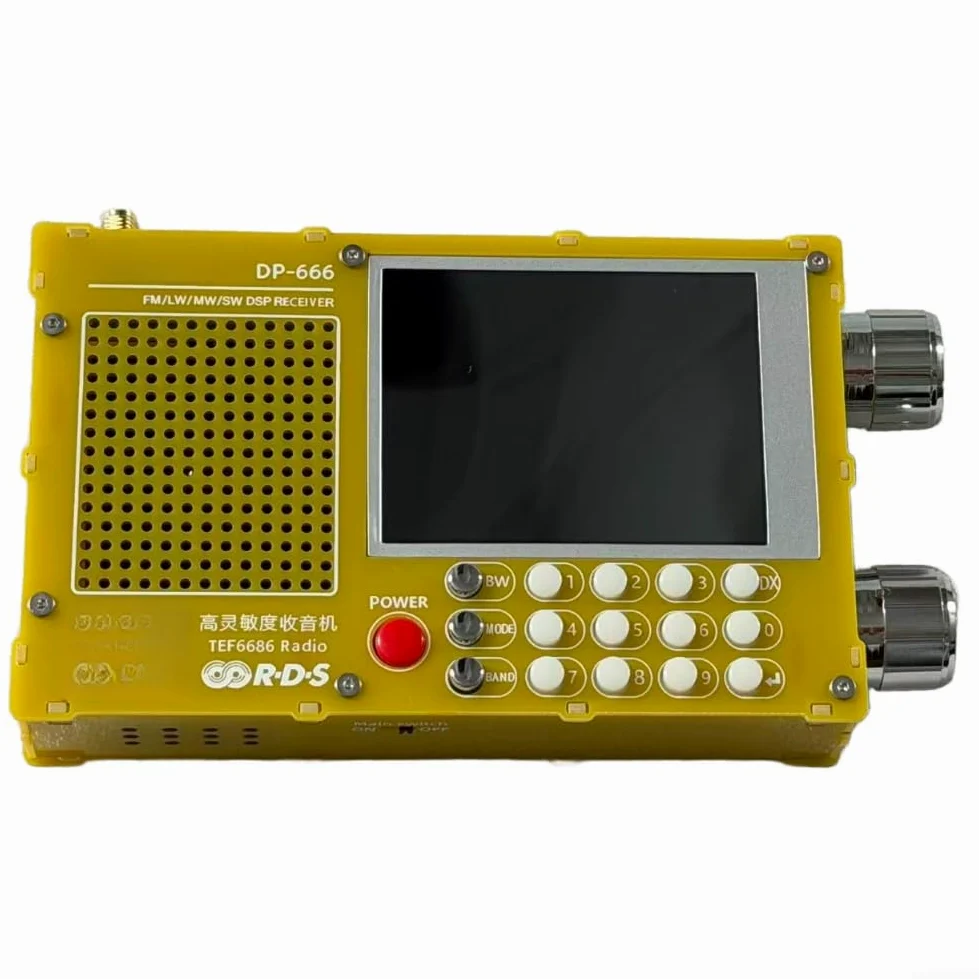 Kit de receptor de radio TEF6686 de alta sensibilidad DP-666 de banda completa para FM AM de onda corta de 2.8 pulgadas, pantalla IPS de circuitos DIY Kit de pasatiempos de ingeniería de circuitos