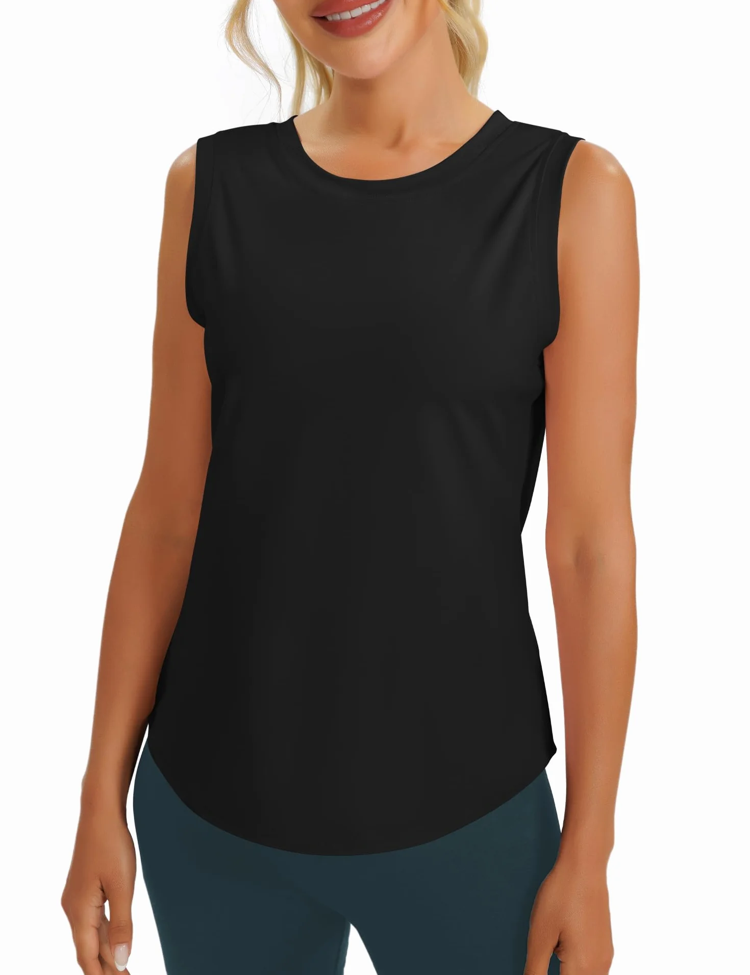 Top Deportivo sin Mangas para Mujer Tennis Fitness Yoga Ligero
