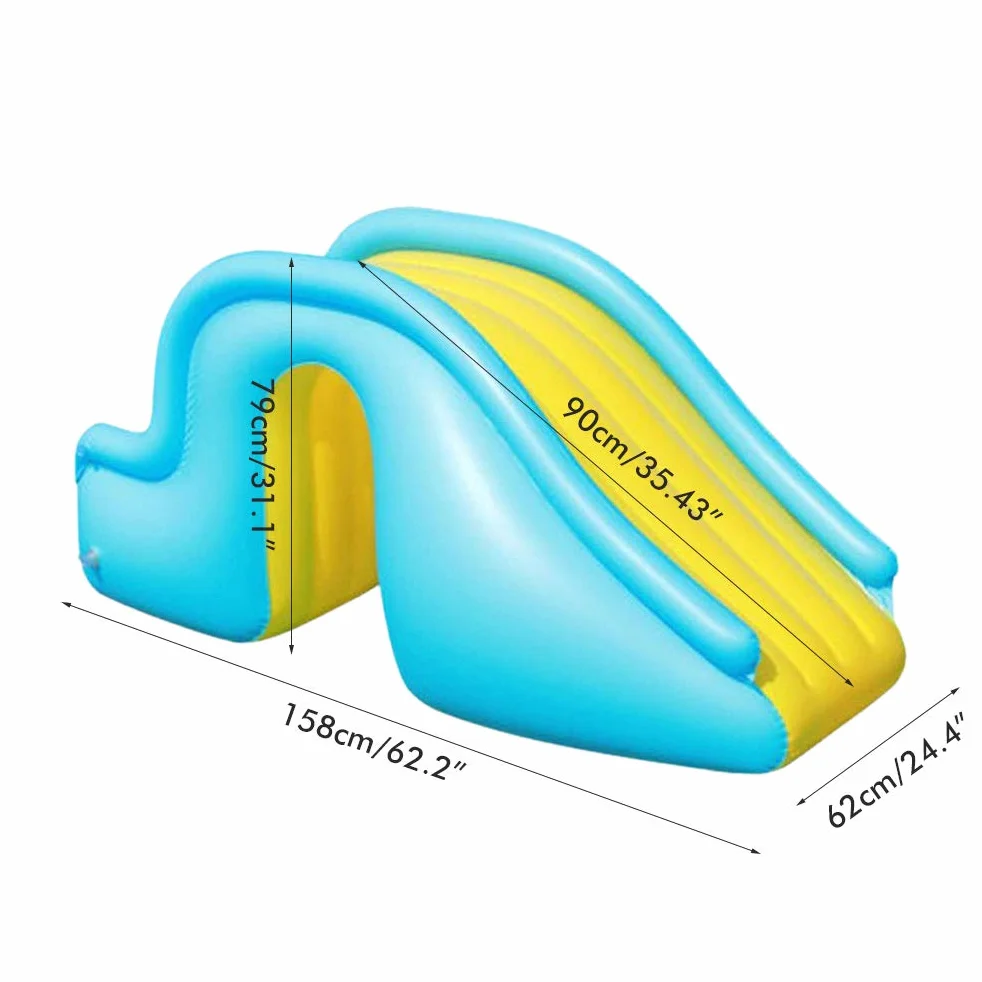 Tobogán de Agua Inflable Tobogán de Piscina Tobogán de Piscina Suministros de Piscina de Verano Juguetes acuáticos para niños para Exteriores Interiores