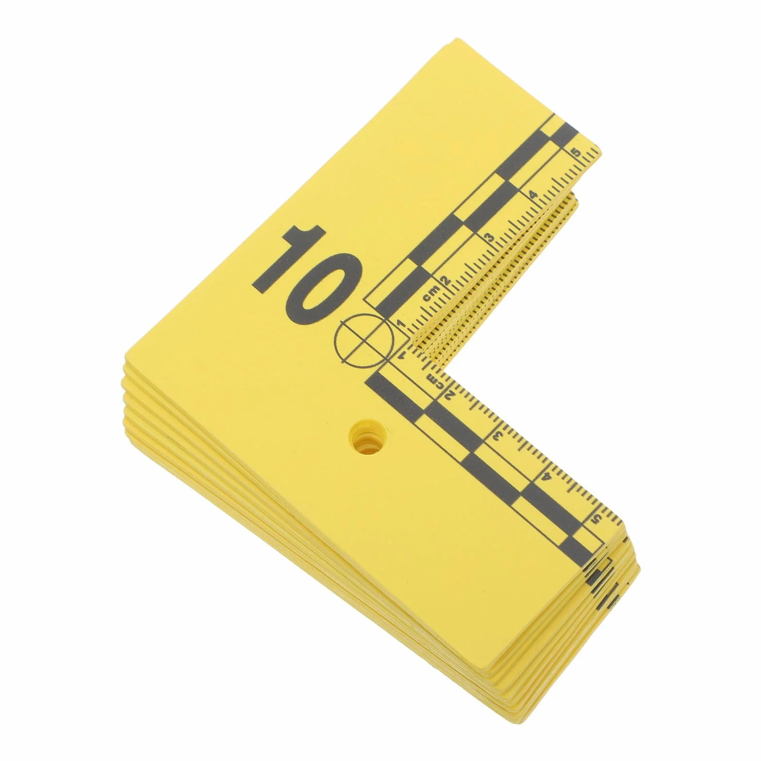 Cabilock 10 Unidades Marcadores de Evidencia Impermeables de Plástico Amarillo con Durabilidad Resistente al Clima y Resistente Decoloración para Investigación Forense y Recolección