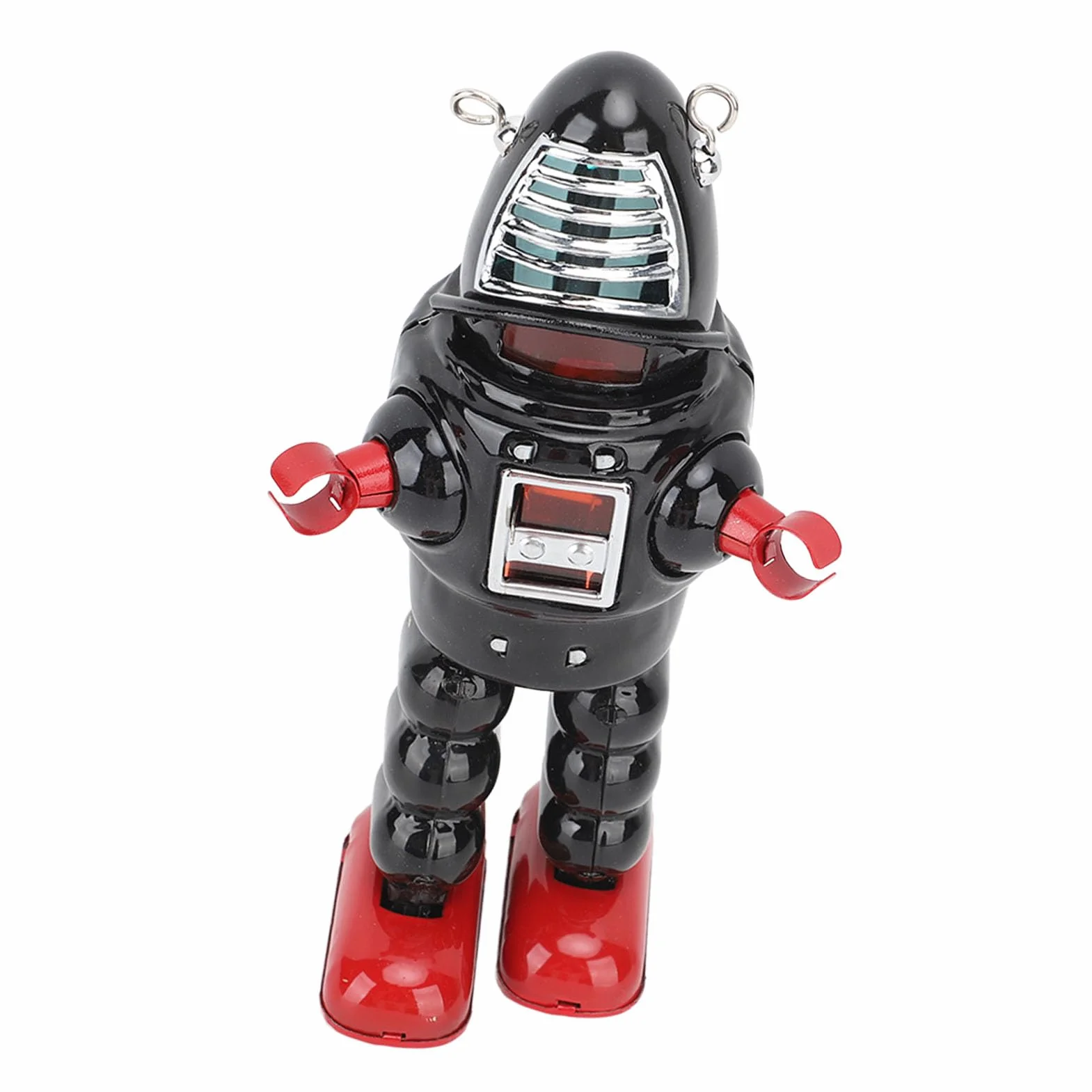 Juguete de Esgrima Robot de Mecanismo Preciso para Adultos con Piedras Intermitentes para Colección y Decoración, Material Hojalata (Negro)