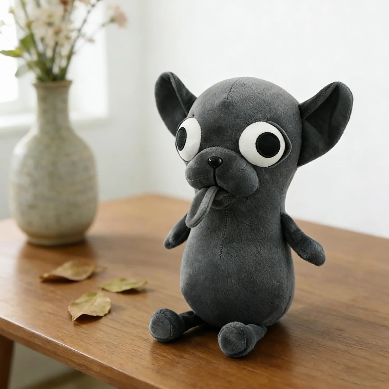 Juguete de Peluche de Chihuahua, 25 cm Muñeco de Peluche Chihuahua, Lindo juguete de peluche para cachorro, Divertido Chihuahua de Ojos Grandes, Chihuahua Plush Toys, Regalos para Niños y Niñas