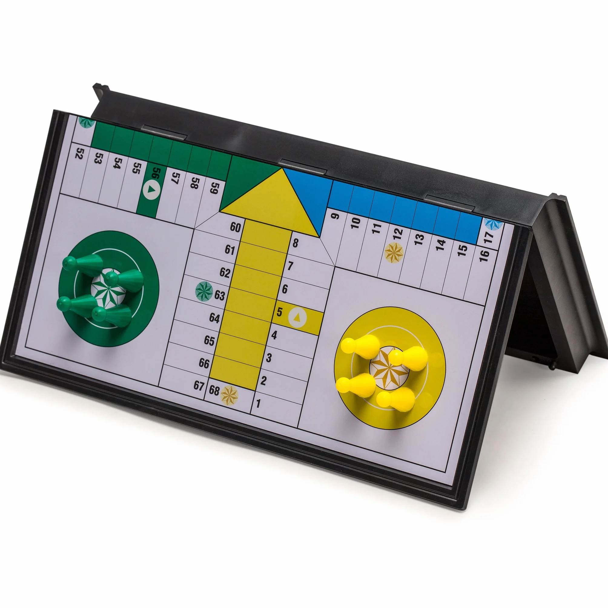 Ludo Magnético Plegable de Viaje Mini Juego de Tablero 25 cm - Juego de Estrategia Clásico Portátil