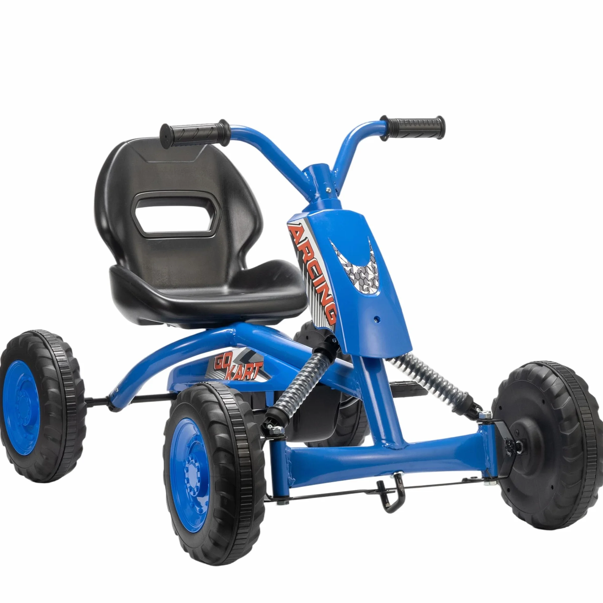AIYAPLAY Kart Pedales, Go Kart con Ruedas PP, Marco de Acero, Carga 30 kg, para Niños y Niñas de 2-5 Años, Azul
