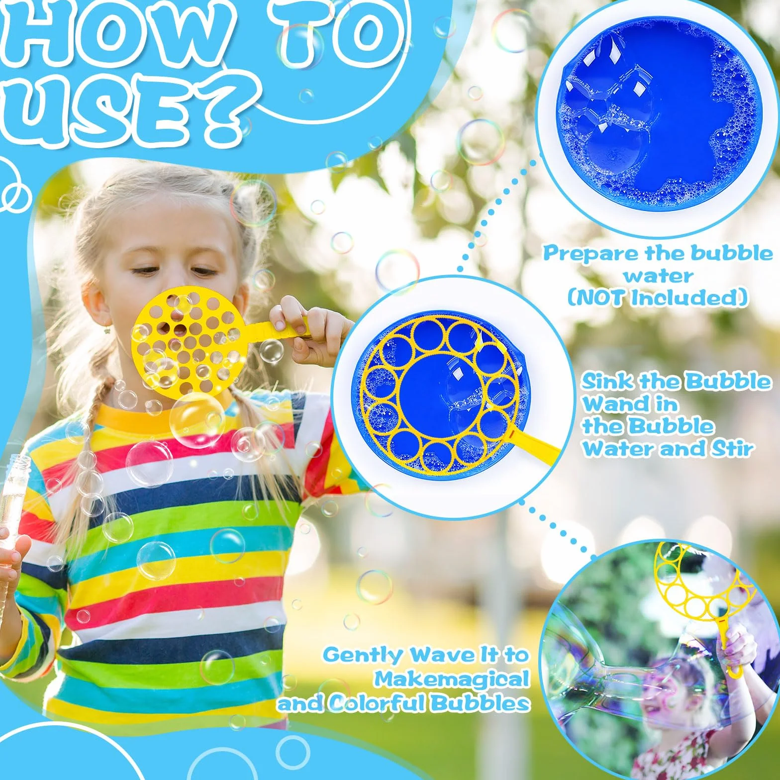 32Pcs Kit de Soplado de Burbujas, Kit de Varita de Burbujas, Juego de Burbujas de Jabón, Kit de Burbujas de Jabón para Actividades al Aire Libre, Fiestas de Cumpleaños, Juegos Infantiles